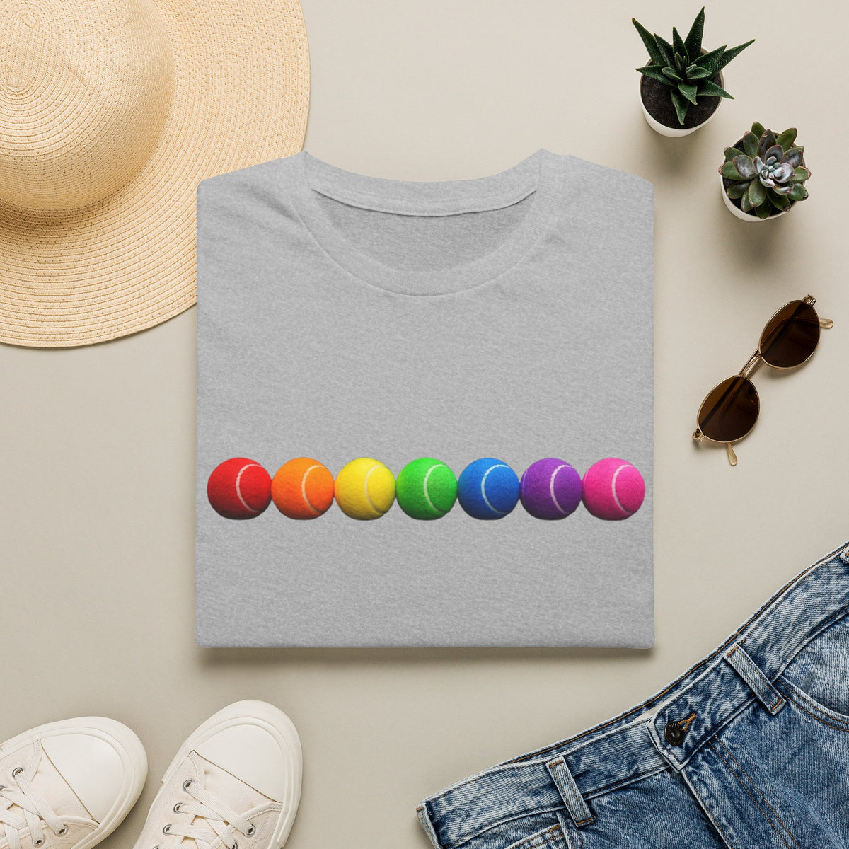 Rainbow Tennis Balls Tee