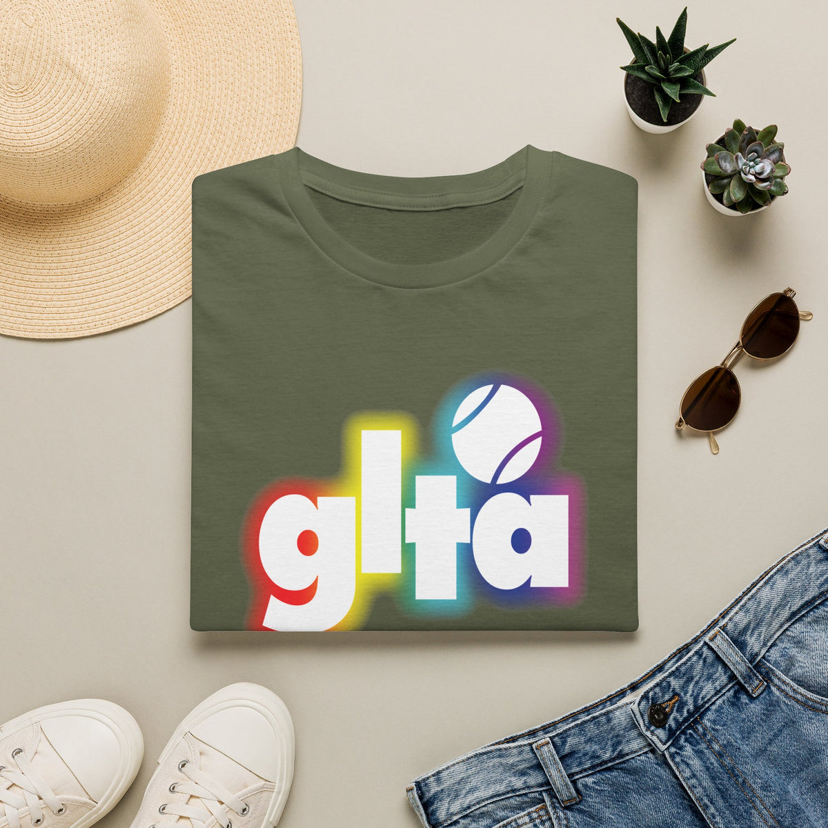 90s GLTA Retro Logo Blur Tee