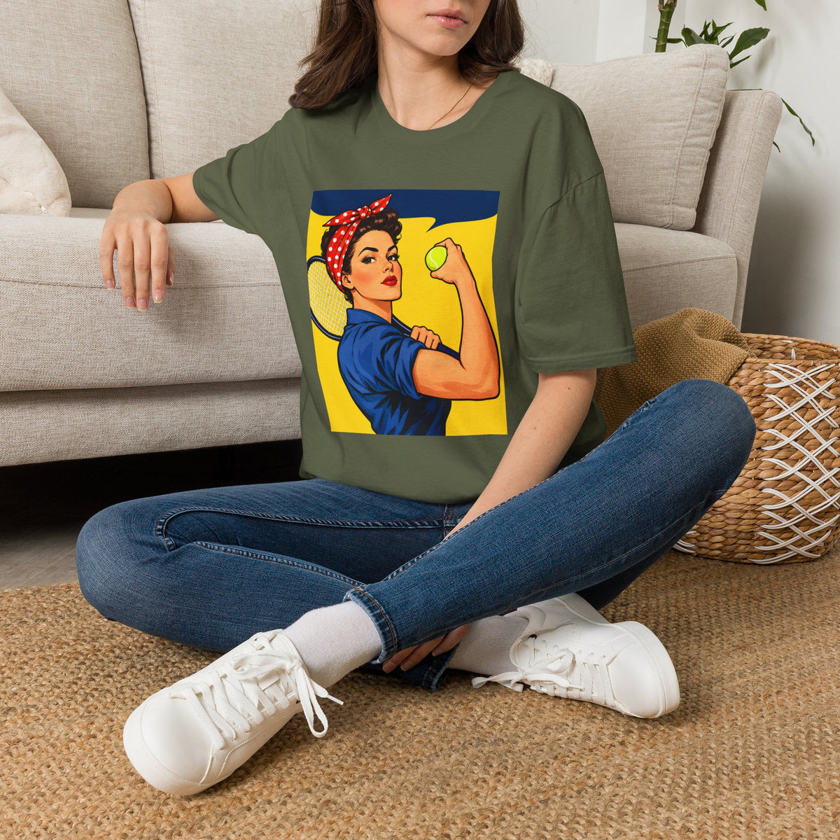 Rosie the Riveter Tennis Power T-Shirt