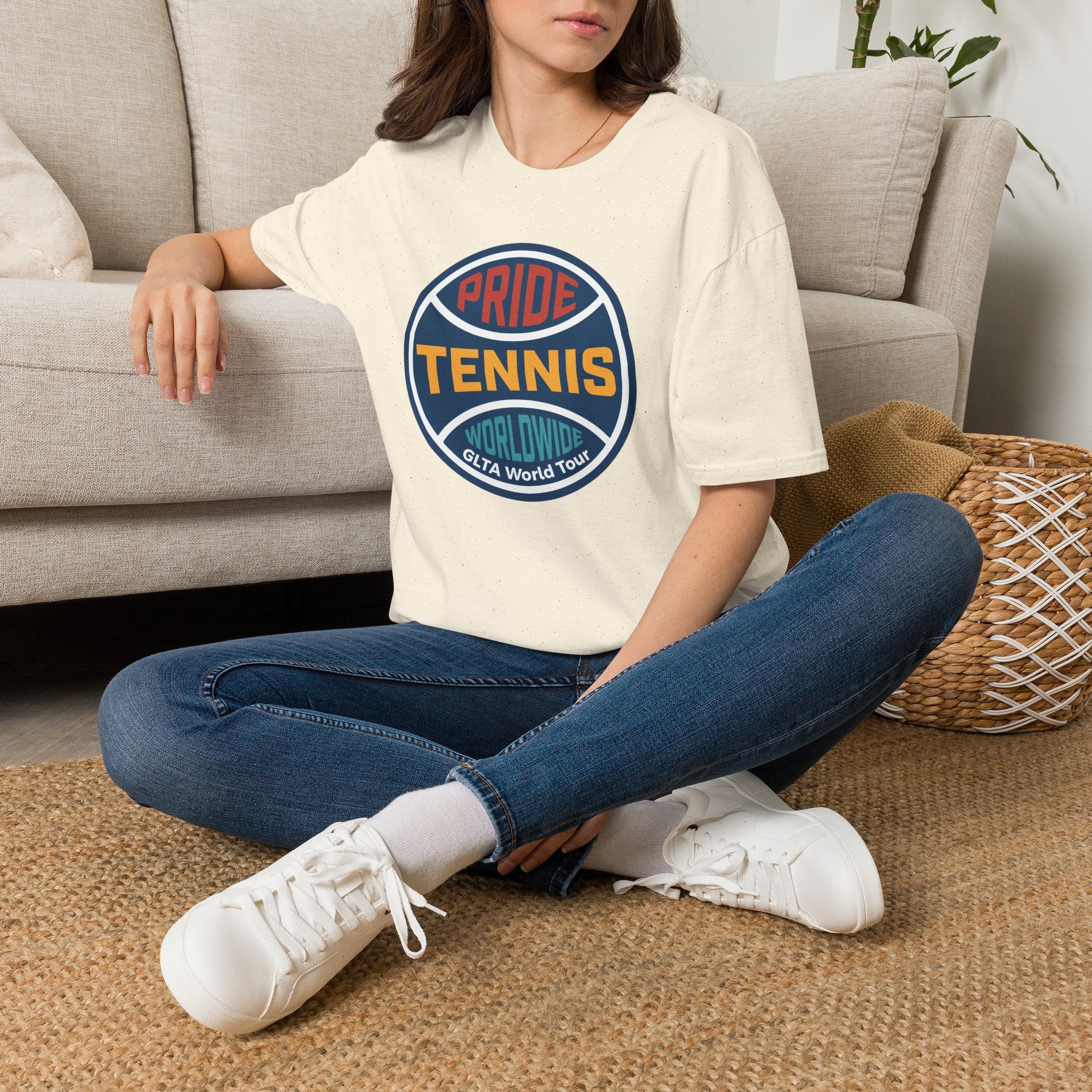 Pride Tennis Retro Circle Logo Version 1