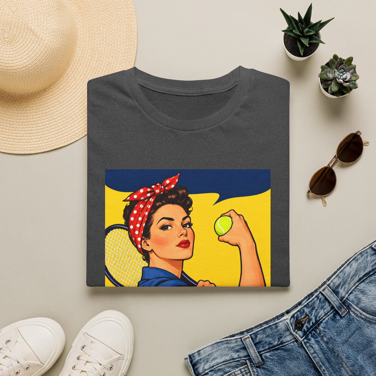Rosie the Riveter Tennis Power T-Shirt
