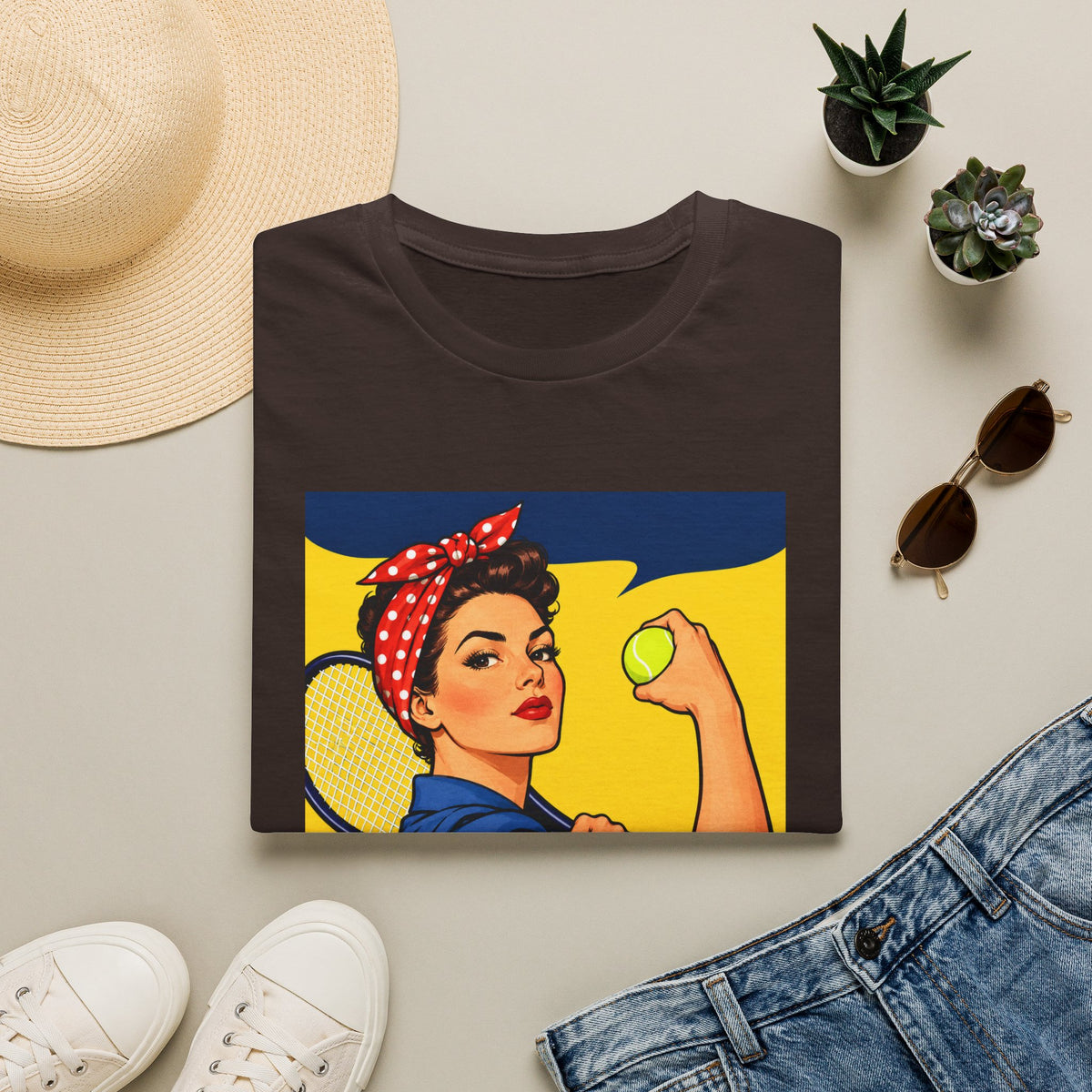 Rosie the Riveter Tennis Power T-Shirt