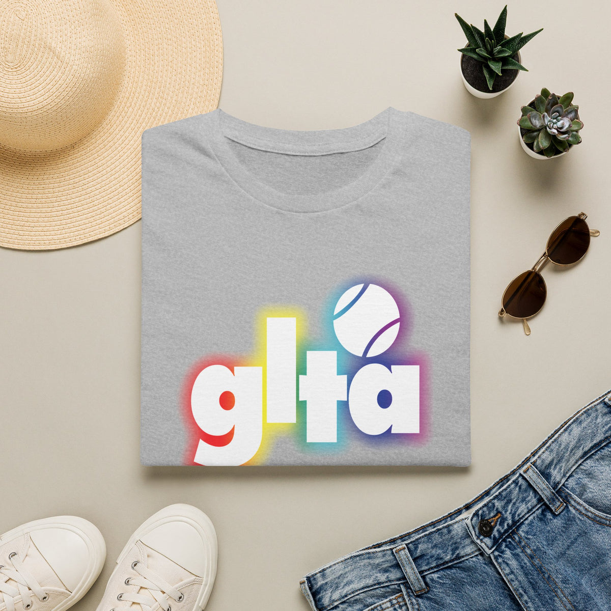 90s GLTA Retro Logo Blur Tee