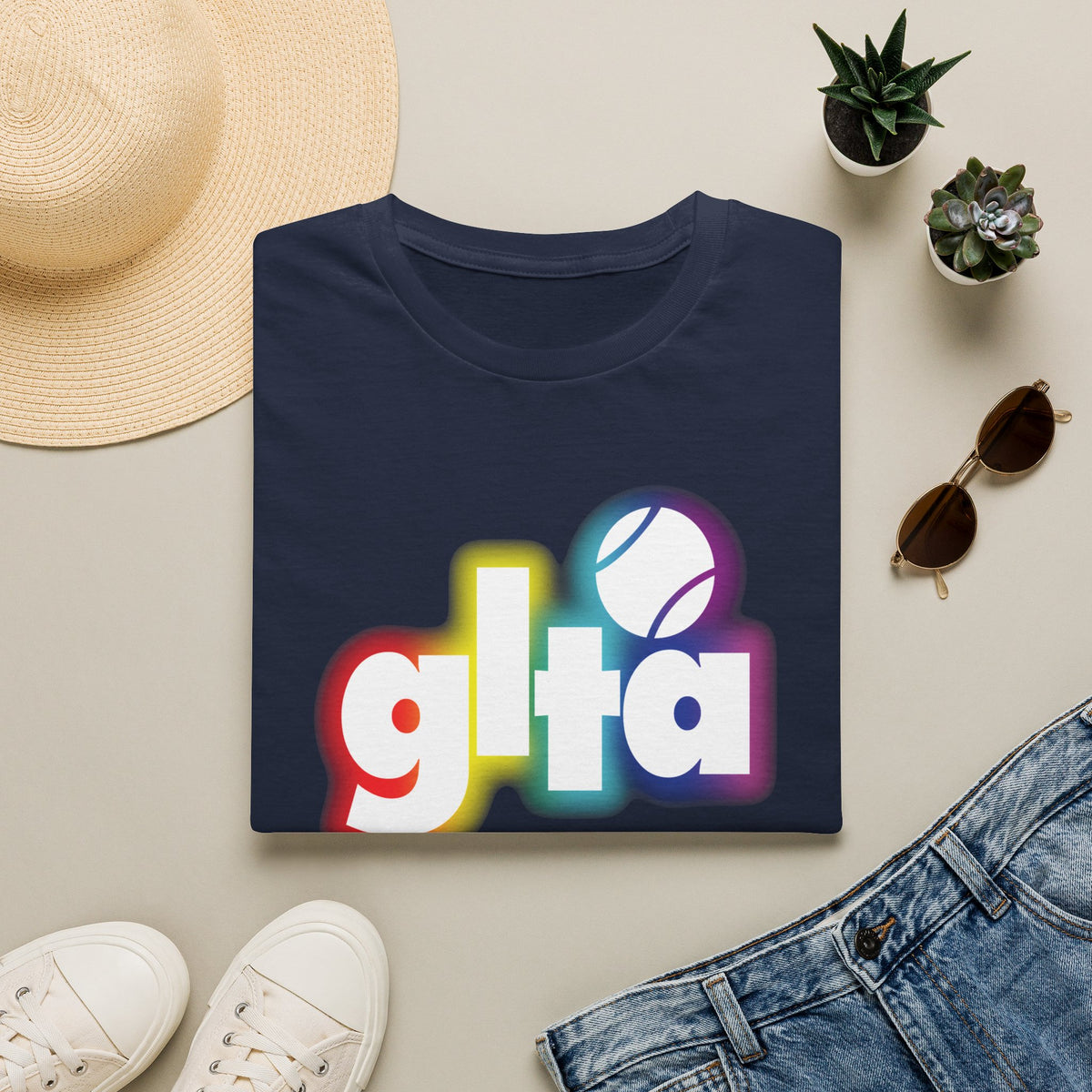 90s GLTA Retro Logo Blur Tee