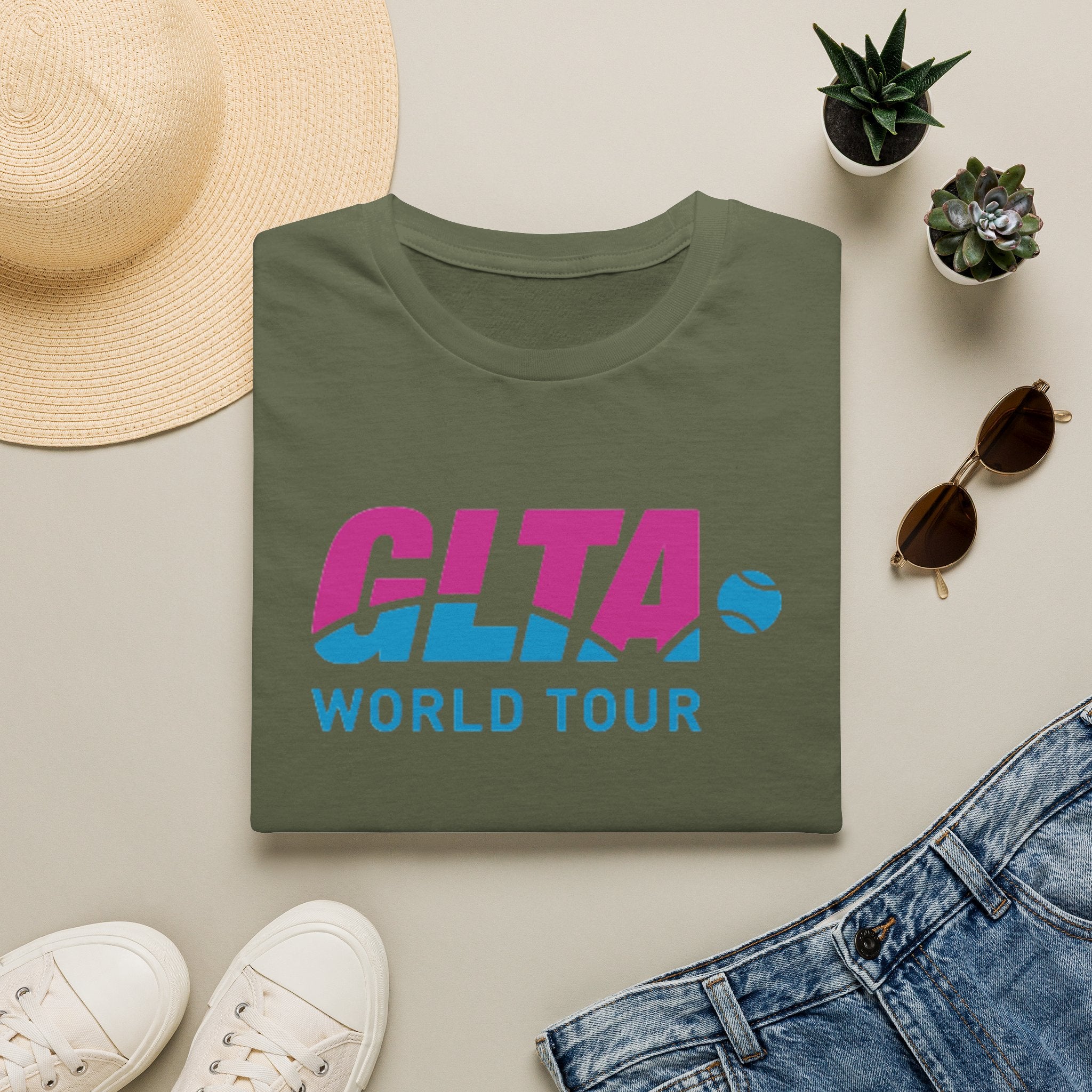 GLTA World Tour T-Shirt — Vintage Tennis Tour Logo Tee