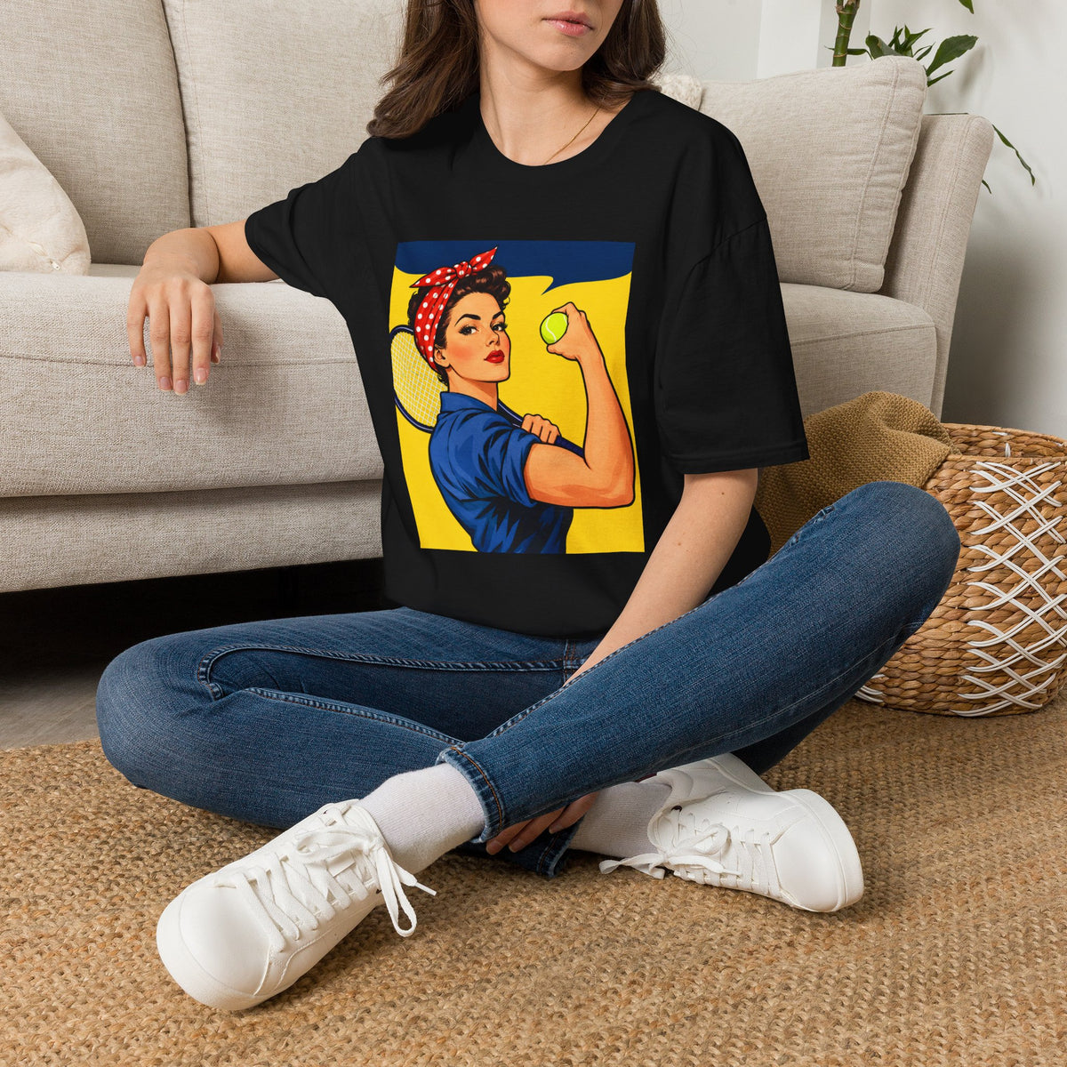 Rosie the Riveter Tennis Power T-Shirt