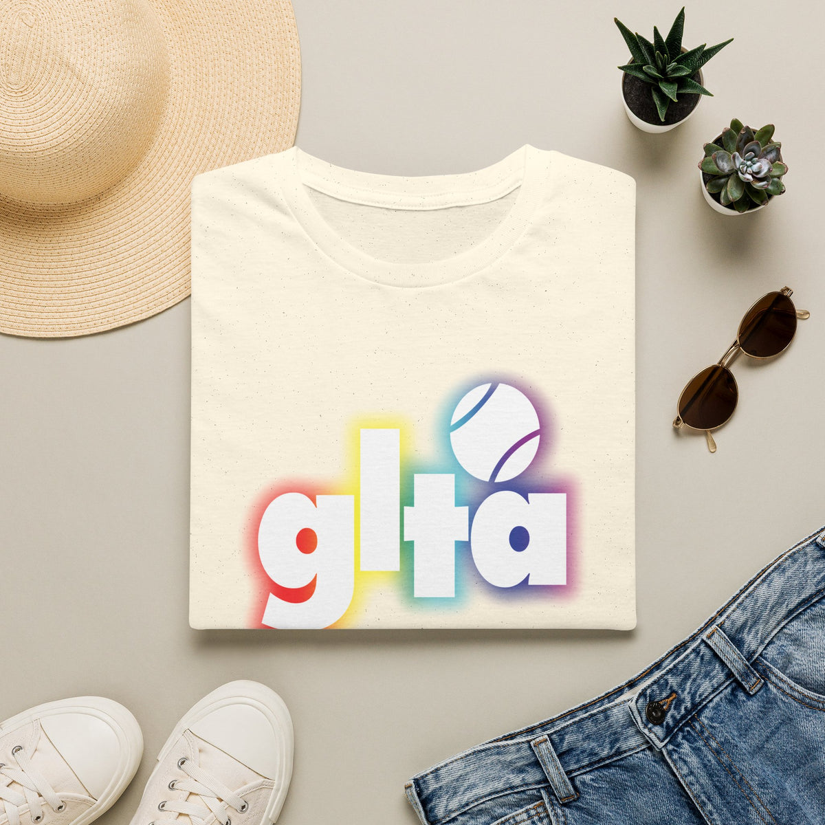 90s GLTA Retro Logo Blur Tee