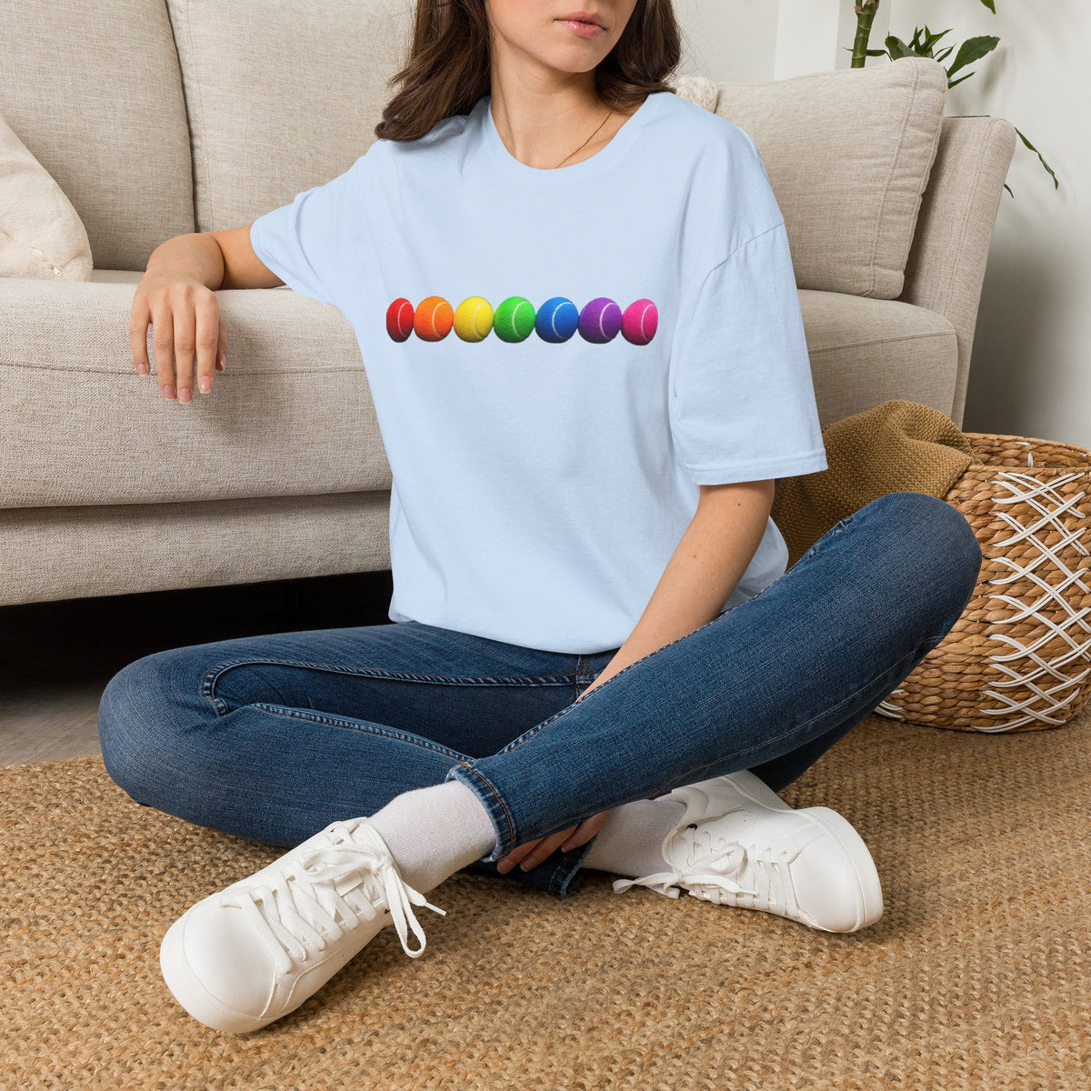 Rainbow Tennis Balls Tee