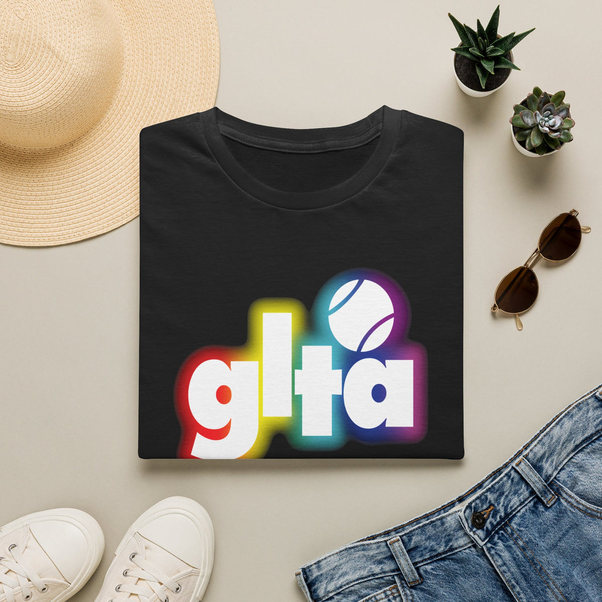 90s GLTA Retro Logo Blur Tee