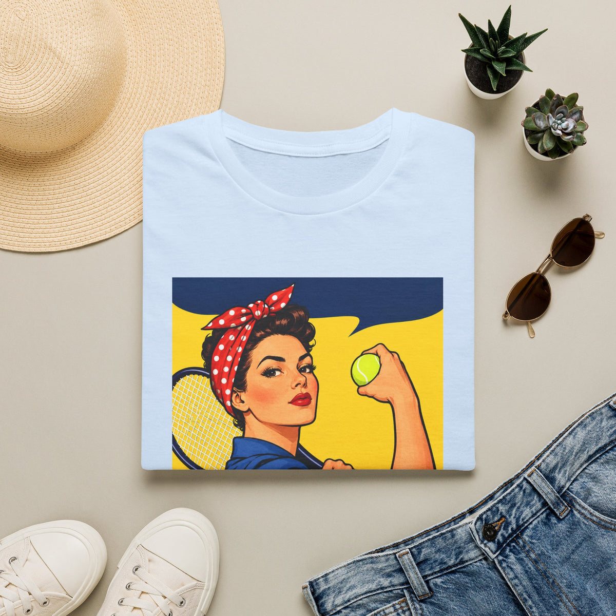 Rosie the Riveter Tennis Power T-Shirt