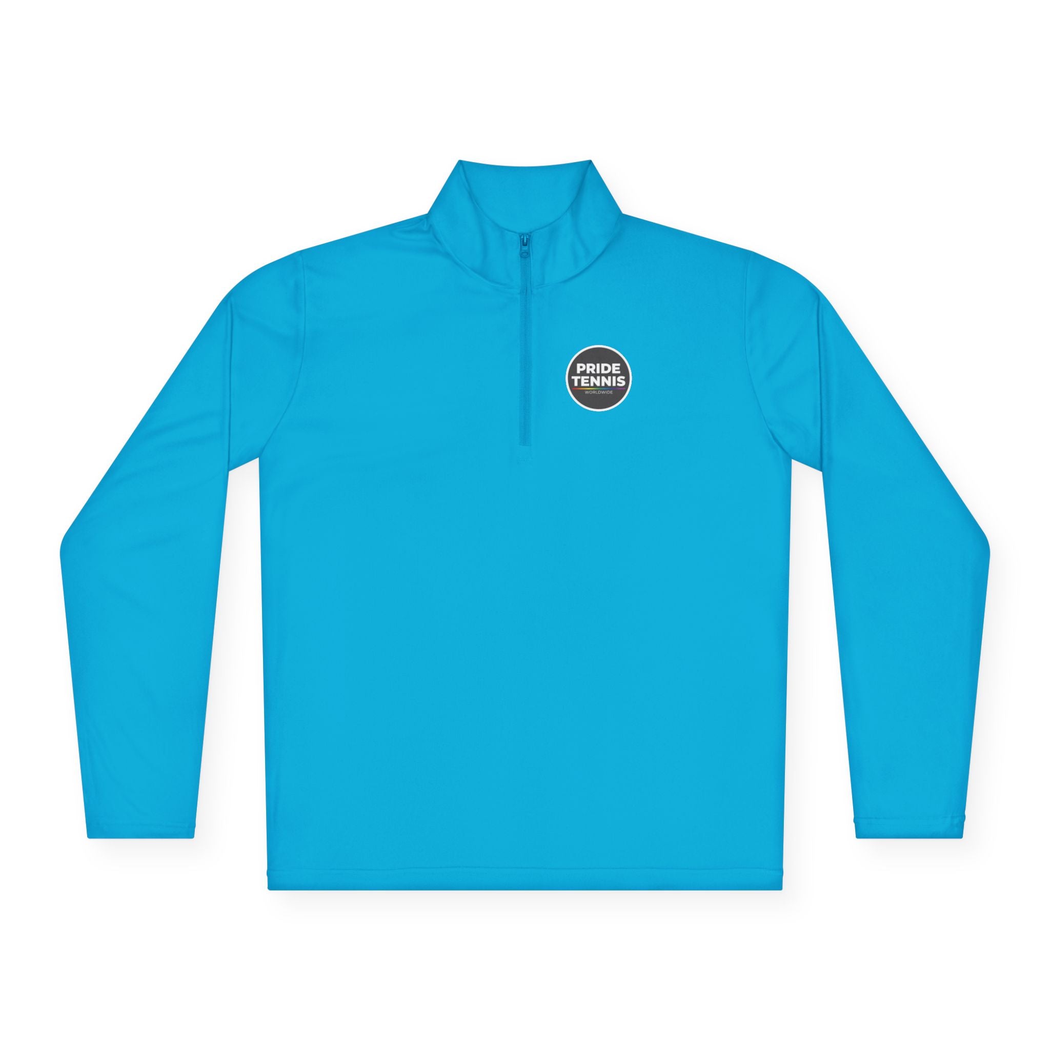 Pride Tennis Quarter-Zip Pullover Front and Back