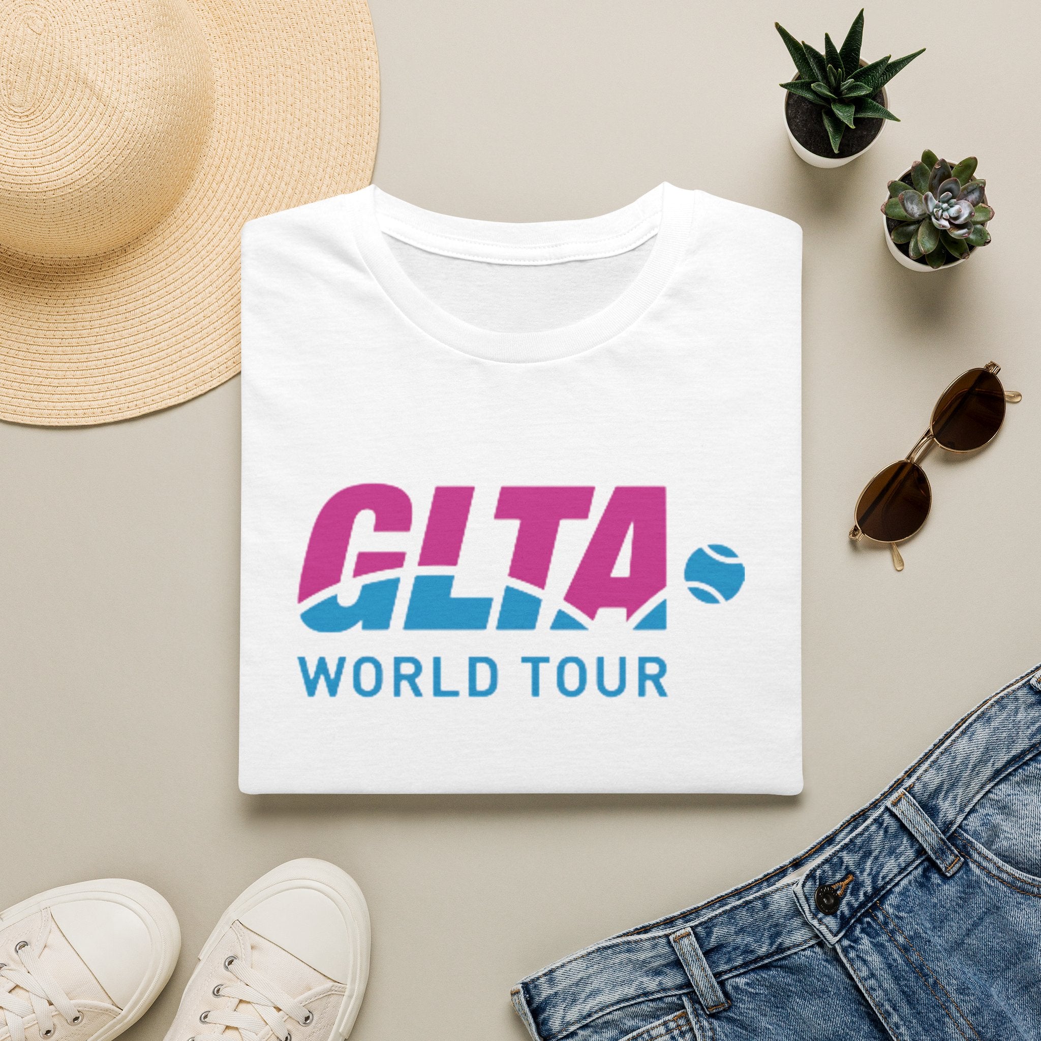 GLTA World Tour T-Shirt — Vintage Tennis Tour Logo Tee
