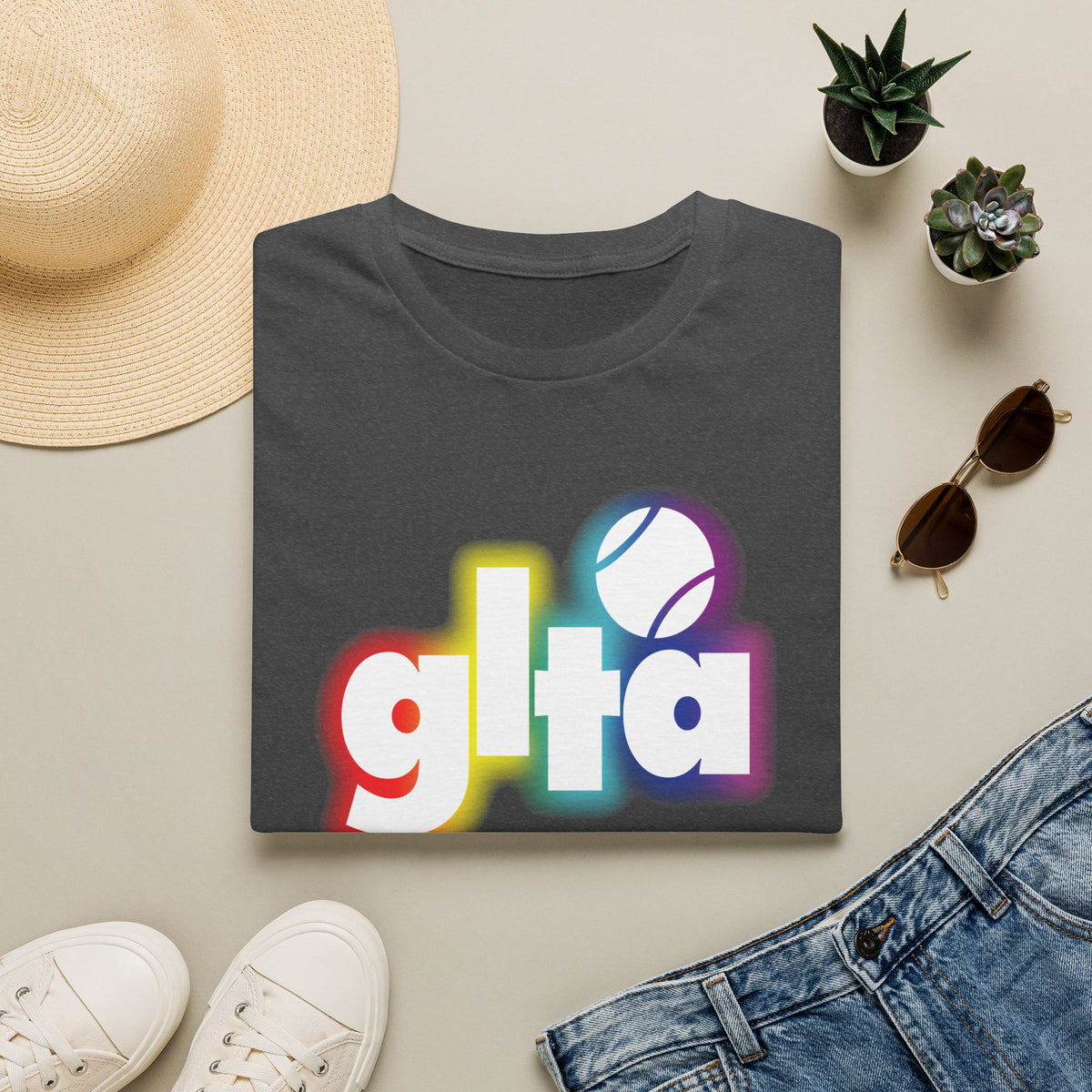 90s GLTA Retro Logo Blur Tee