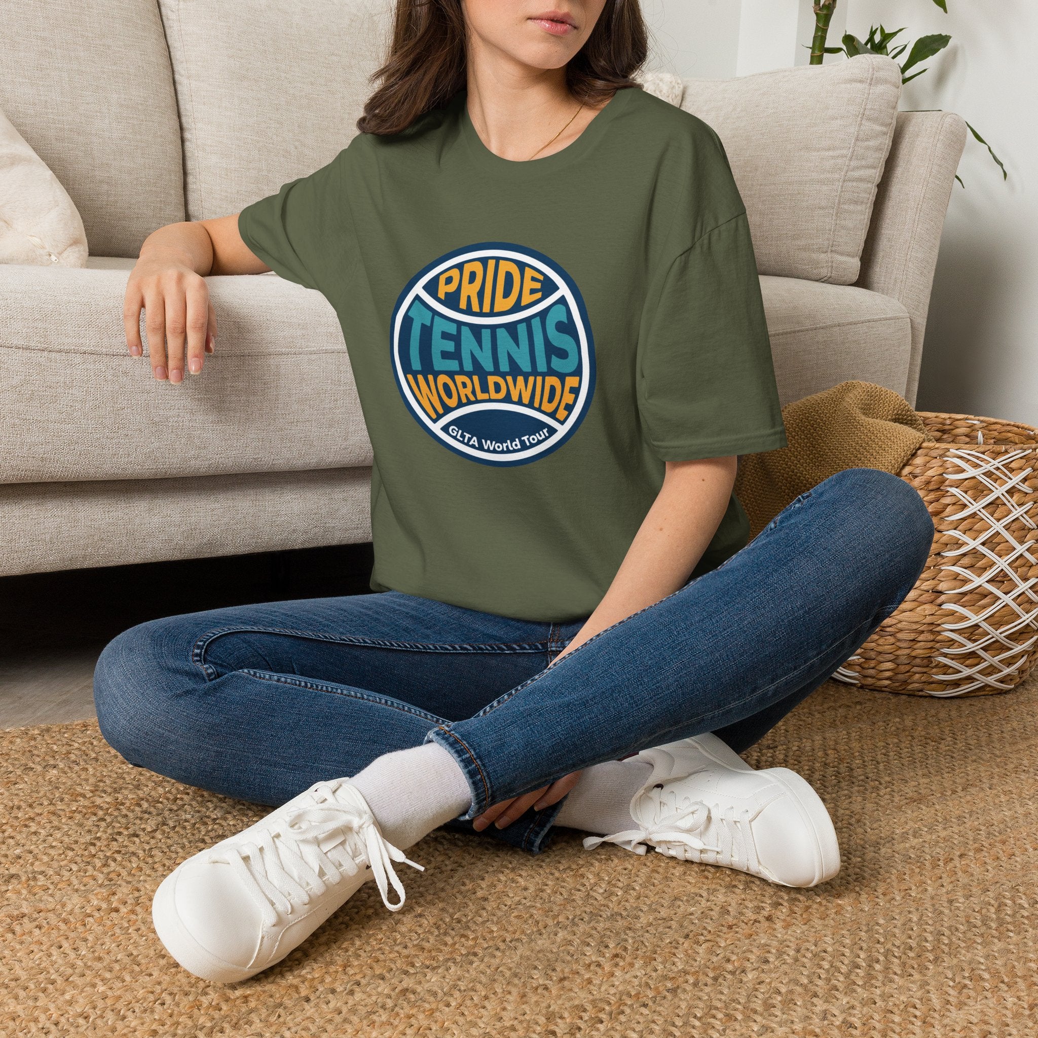 Pride Tennis Tee Retro Circle Design Version 2