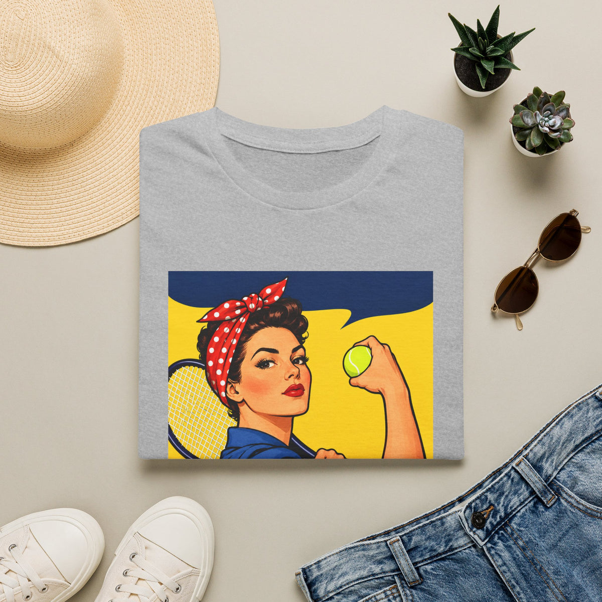 Rosie the Riveter Tennis Power T-Shirt