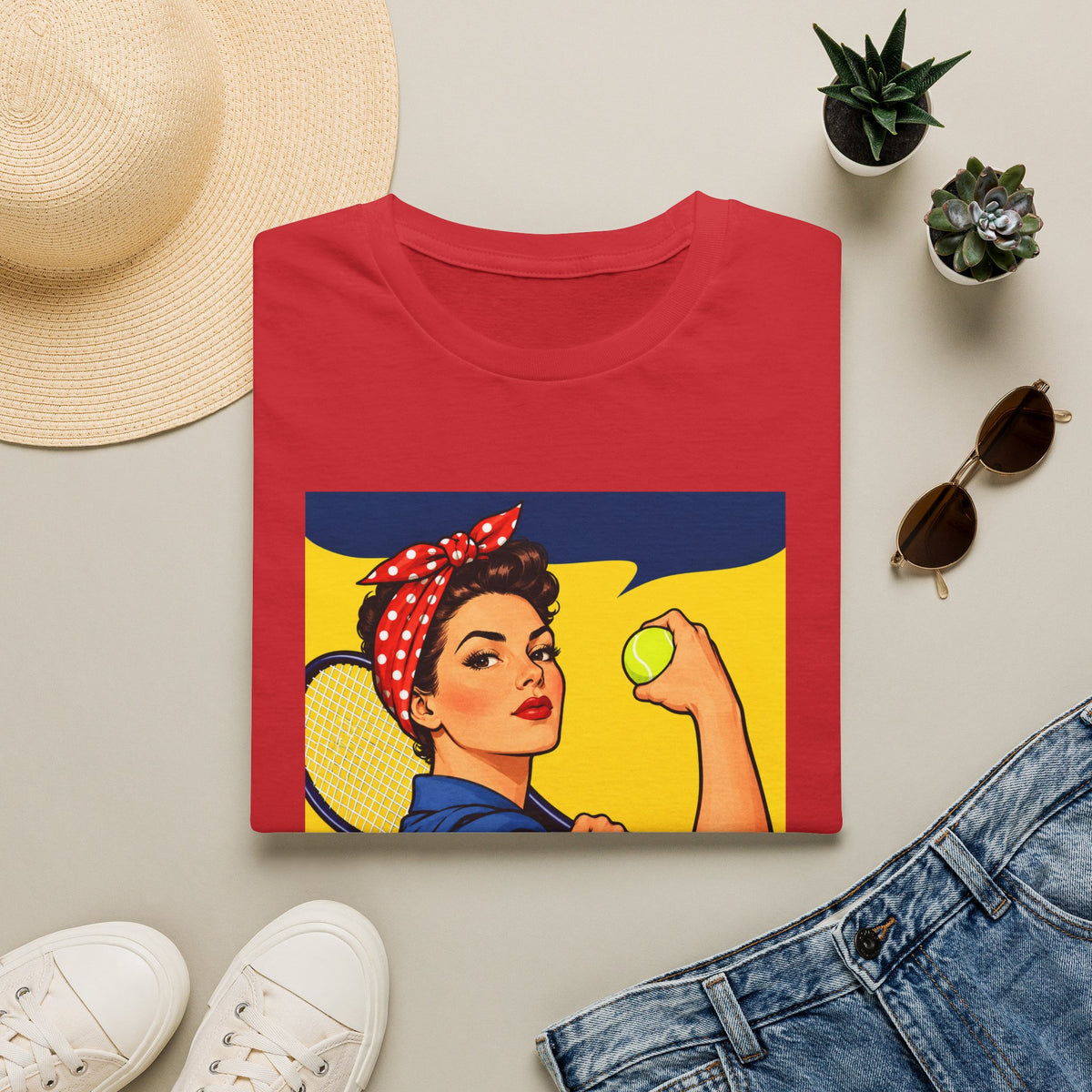 Rosie the Riveter Tennis Power T-Shirt