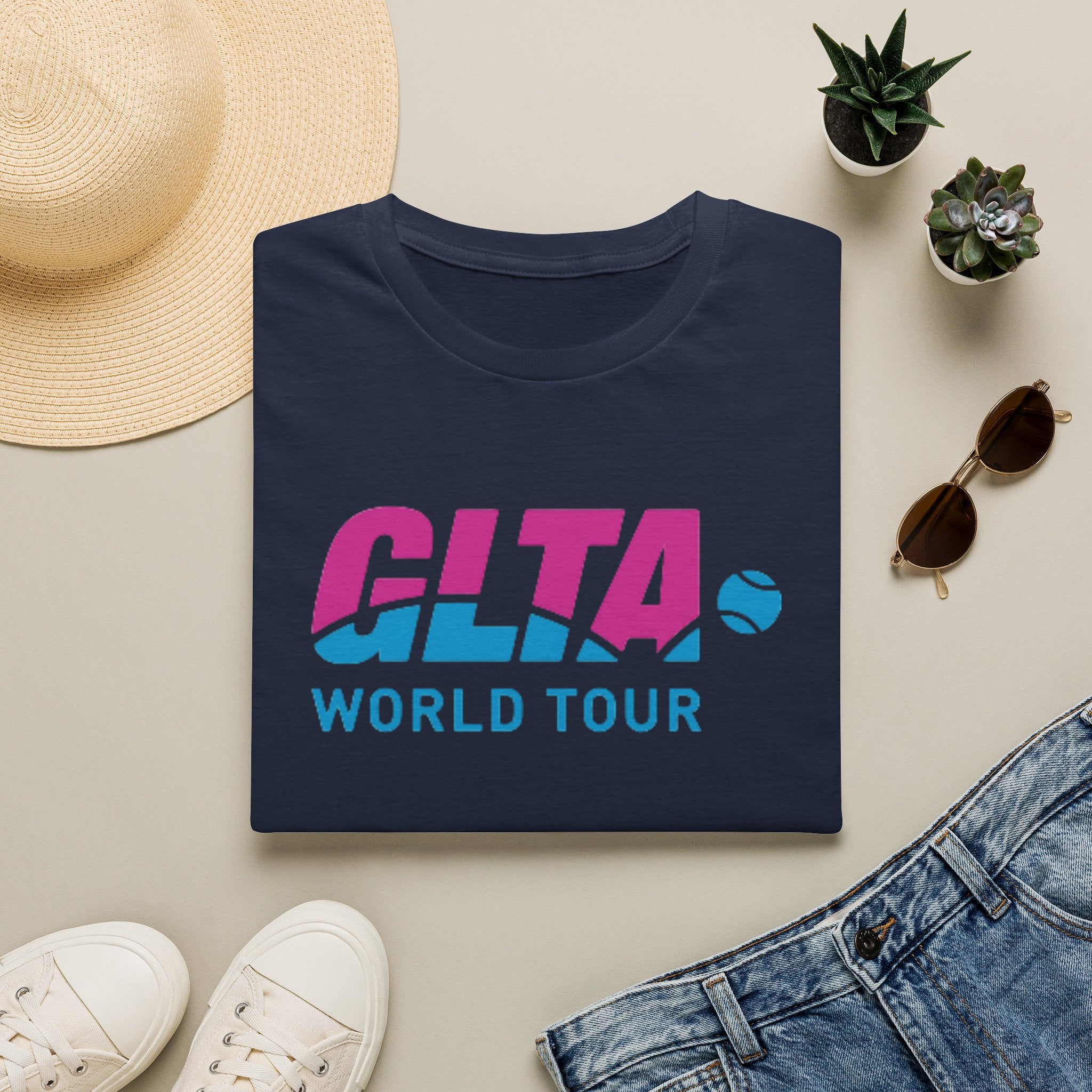 GLTA World Tour T-Shirt — Vintage Tennis Tour Logo Tee