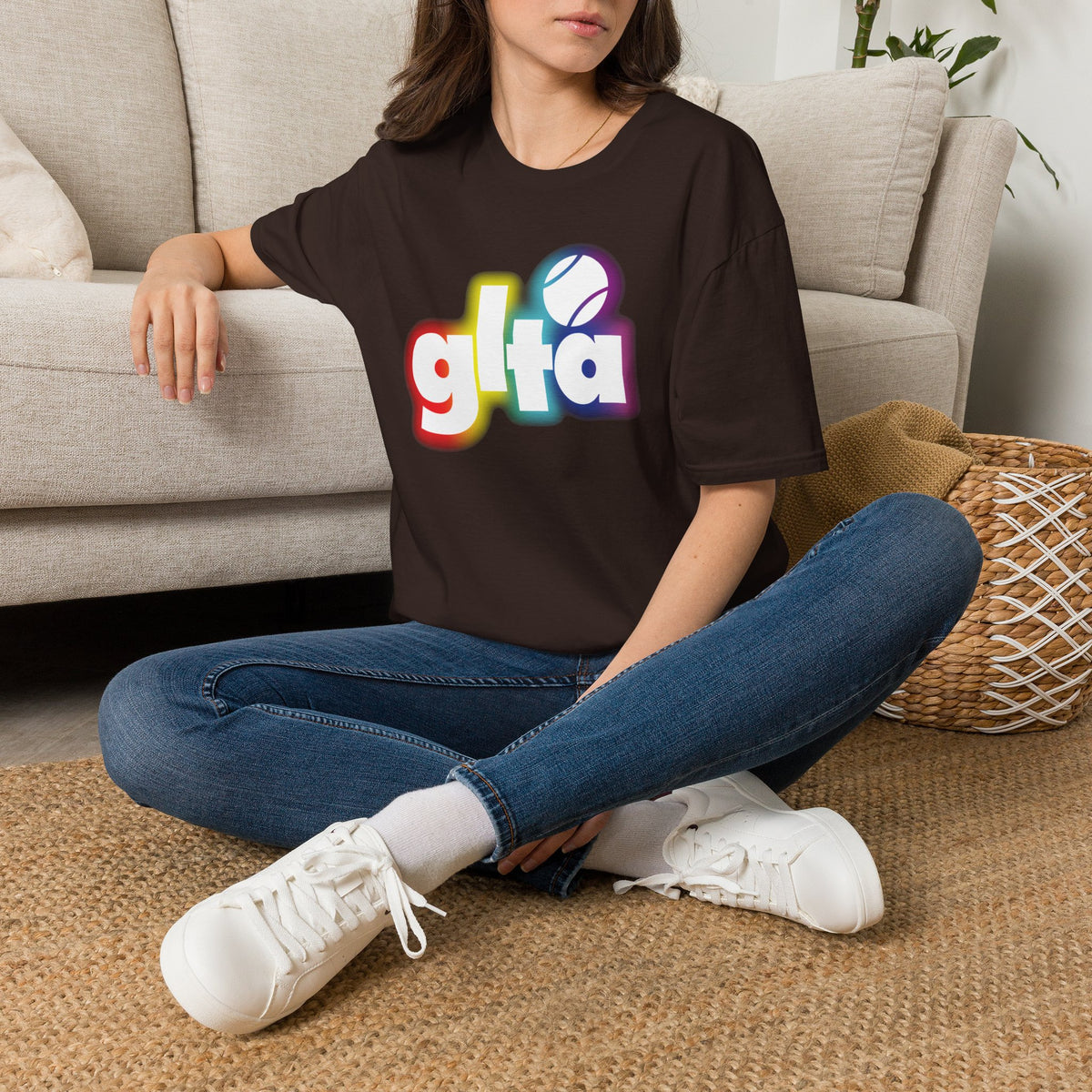 90s GLTA Retro Logo Blur Tee