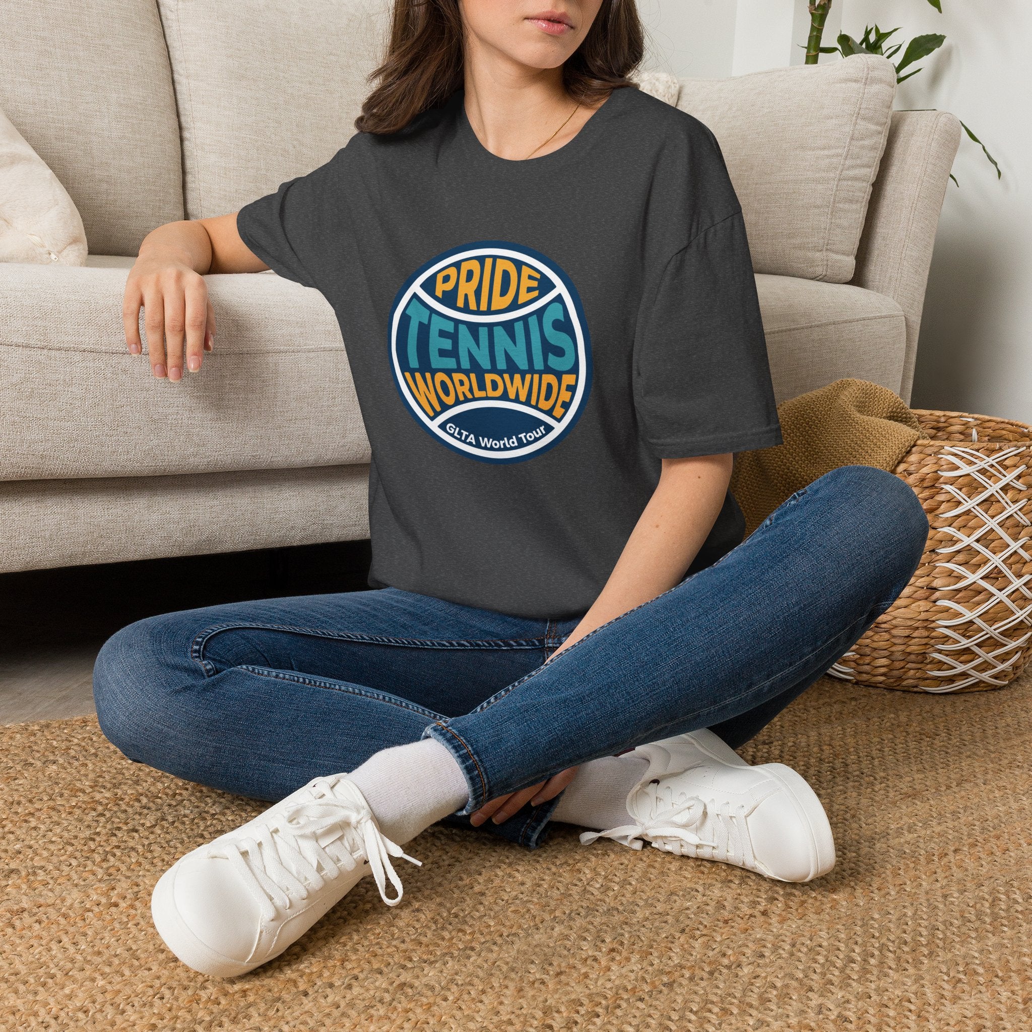 Pride Tennis Tee Retro Circle Design Version 2