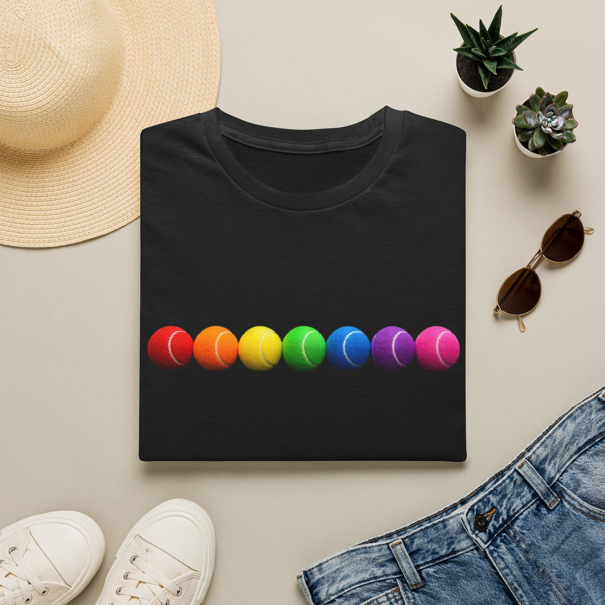 Rainbow Tennis Balls Tee