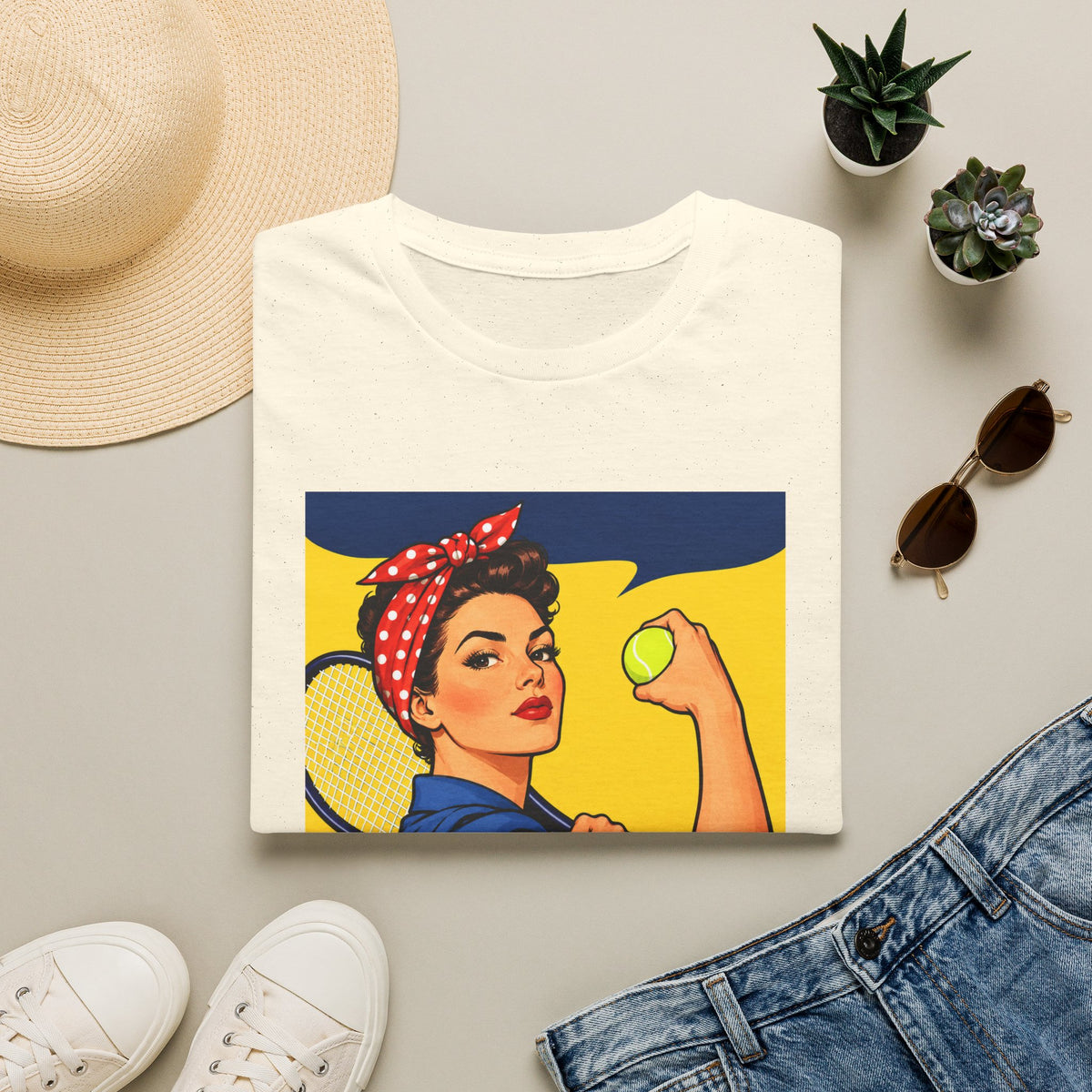 Rosie the Riveter Tennis Power T-Shirt