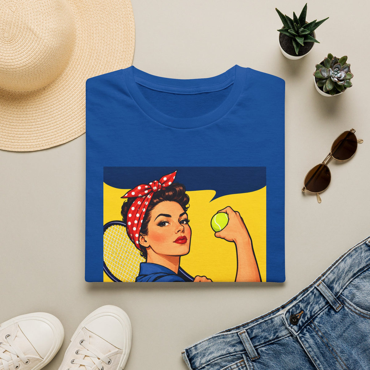 Rosie the Riveter Tennis Power T-Shirt