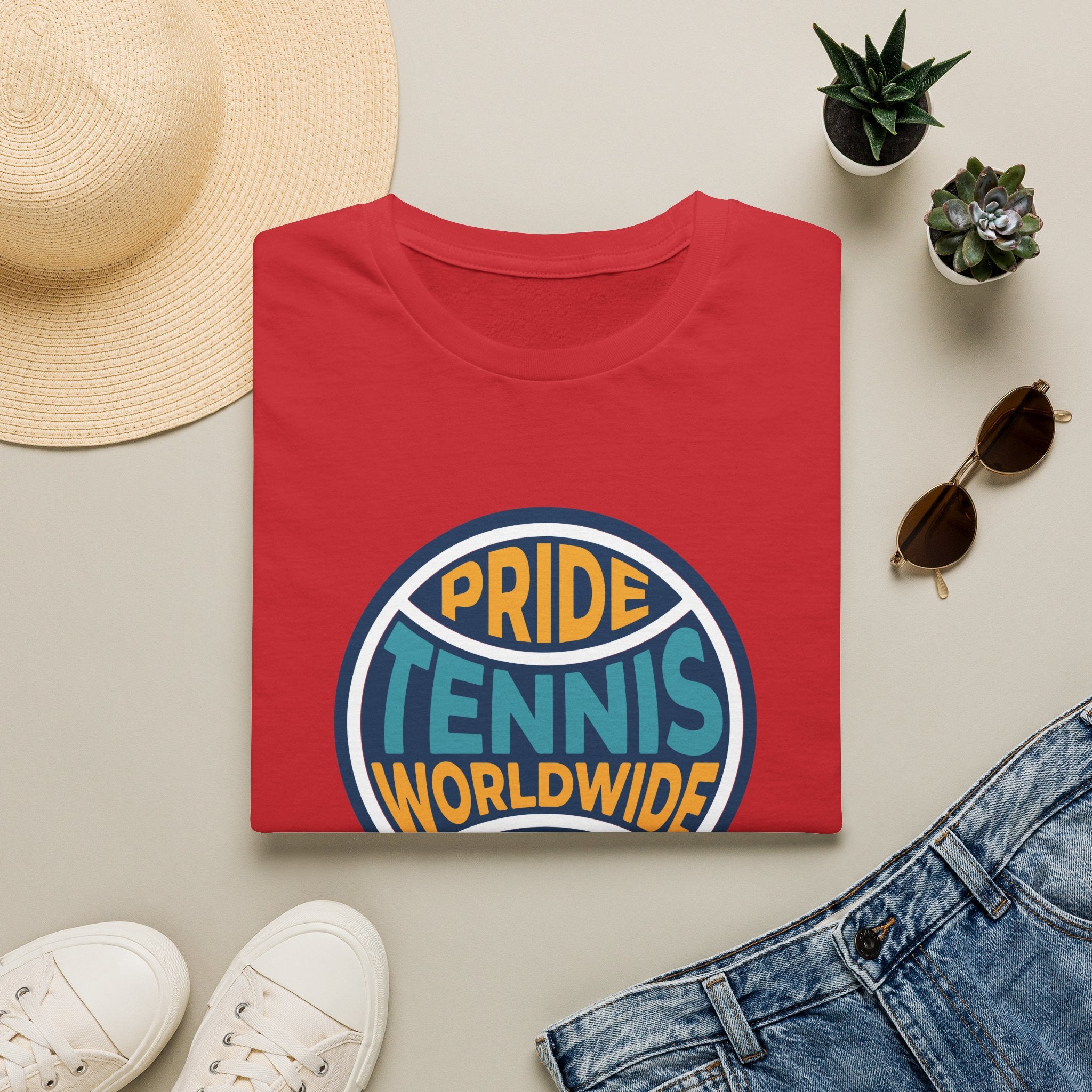 Pride Tennis Tee Retro Circle Design Version 2