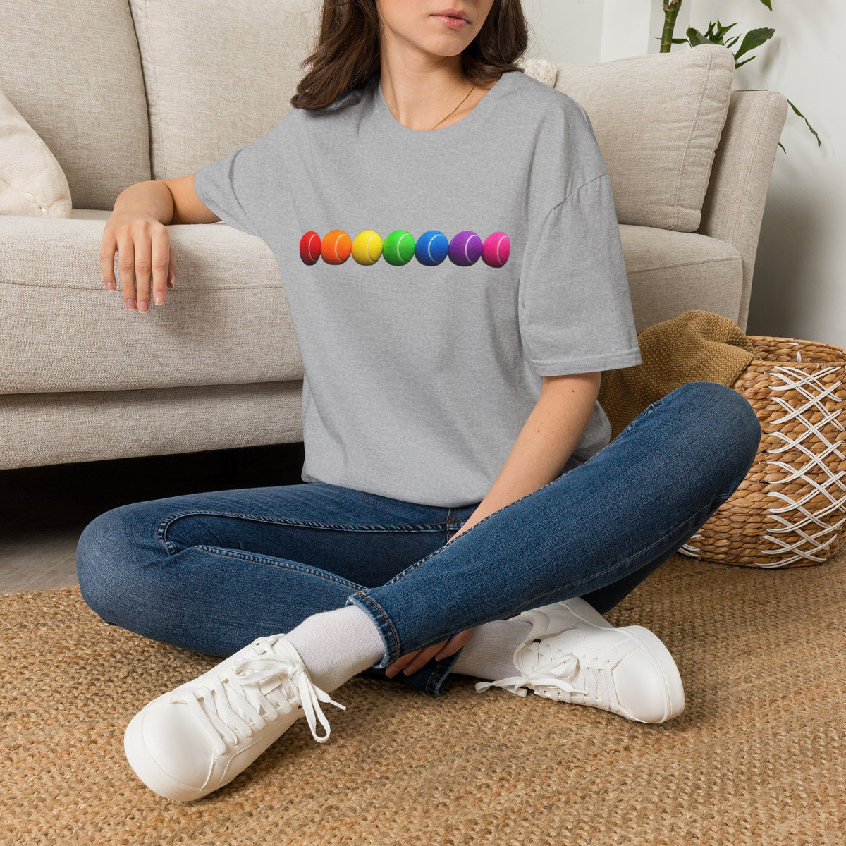 Rainbow Tennis Balls Tee