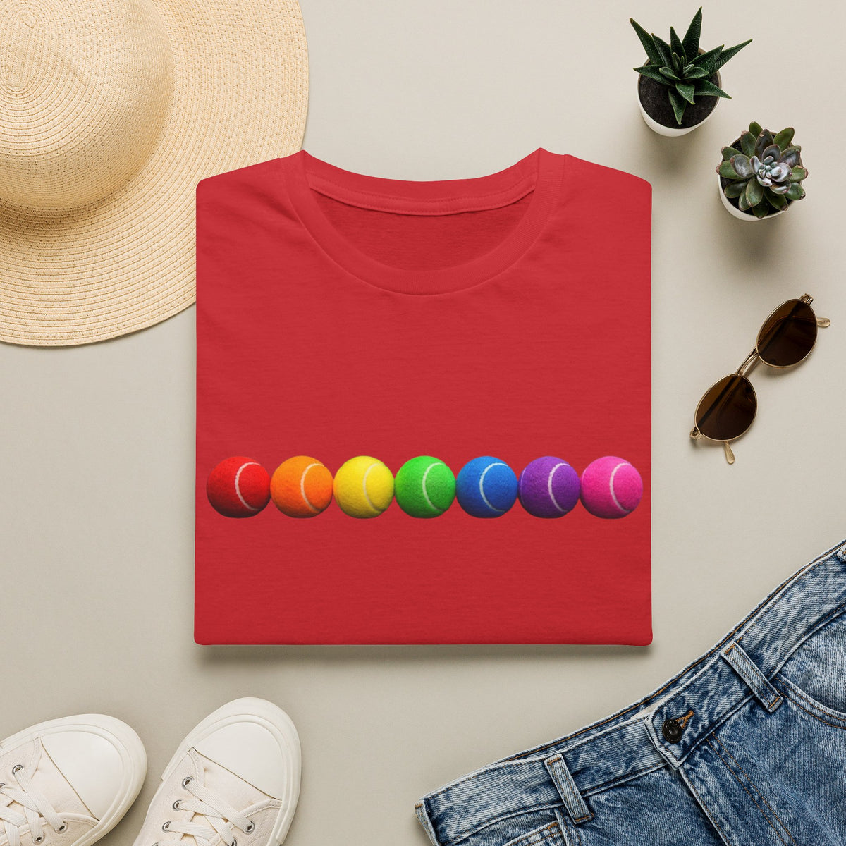 Rainbow Tennis Balls Tee