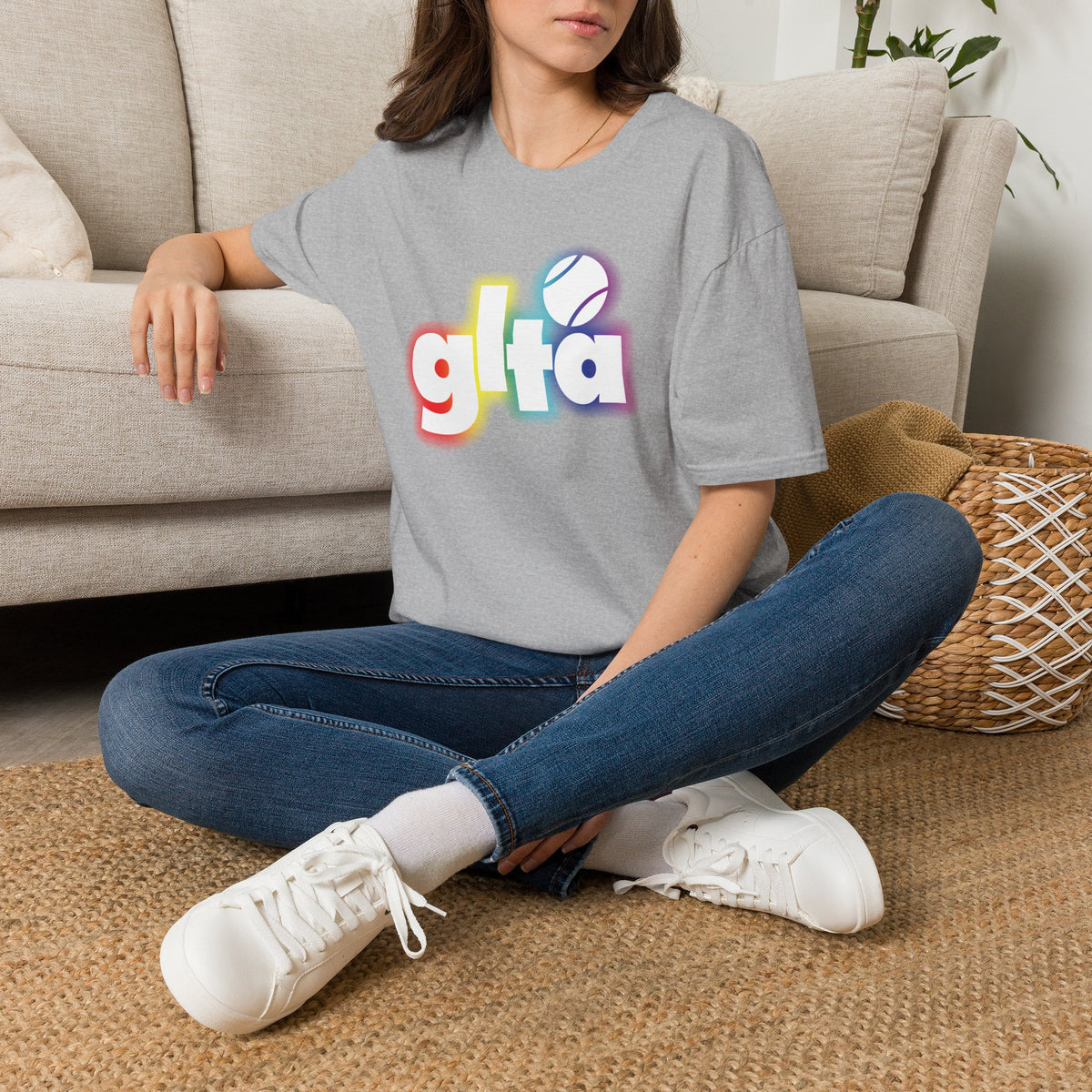 90s GLTA Retro Logo Blur Tee