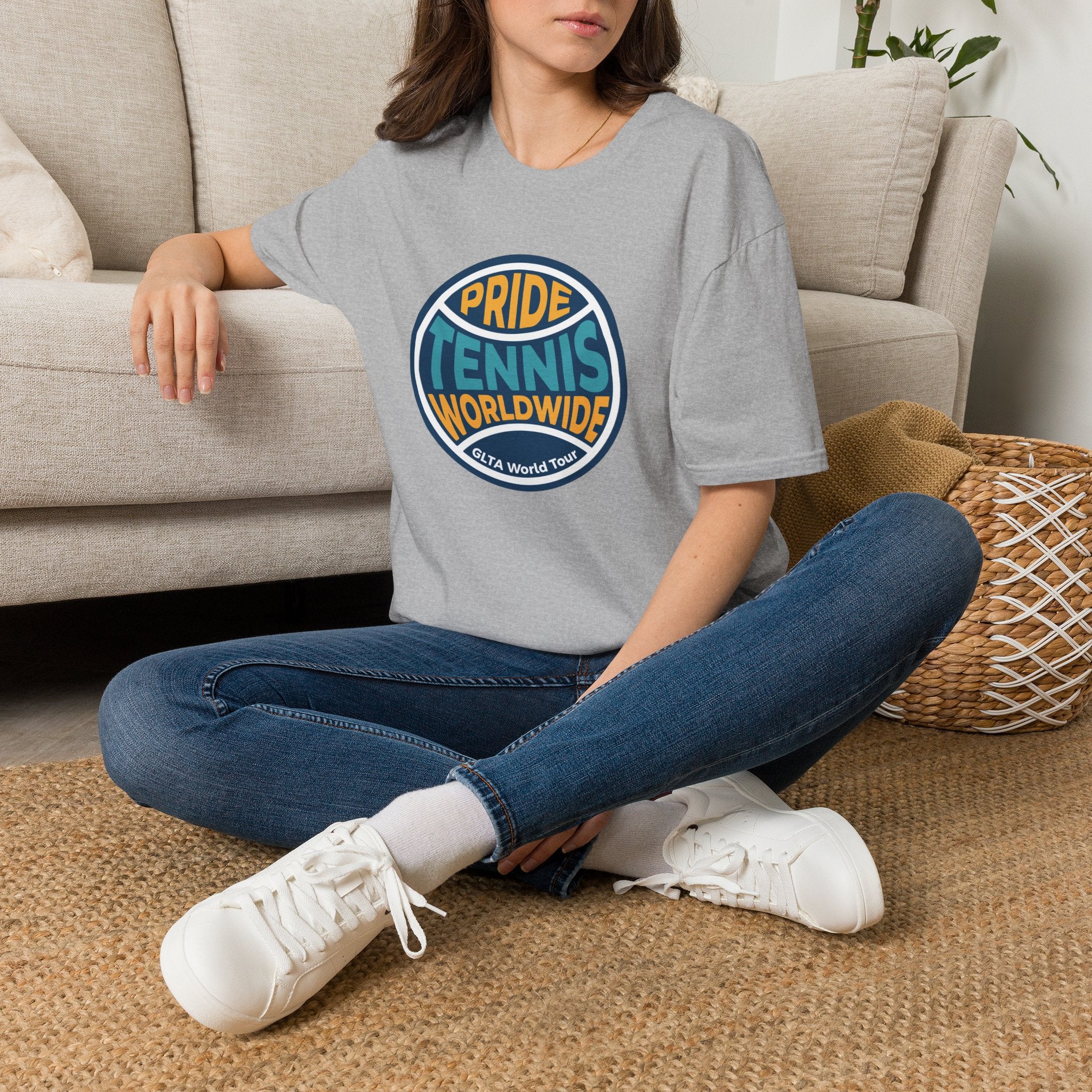Pride Tennis Tee Retro Circle Design Version 2