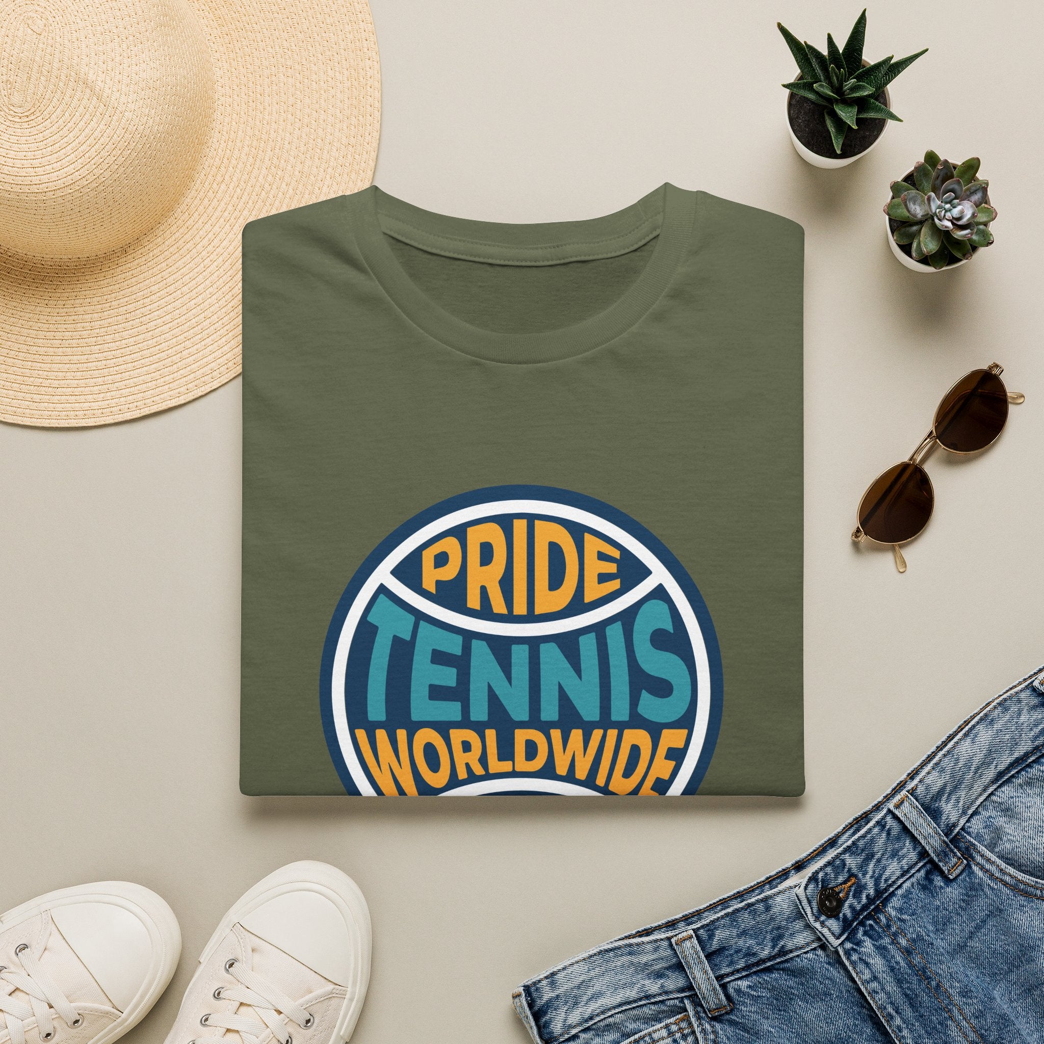 Pride Tennis Tee Retro Circle Design Version 2