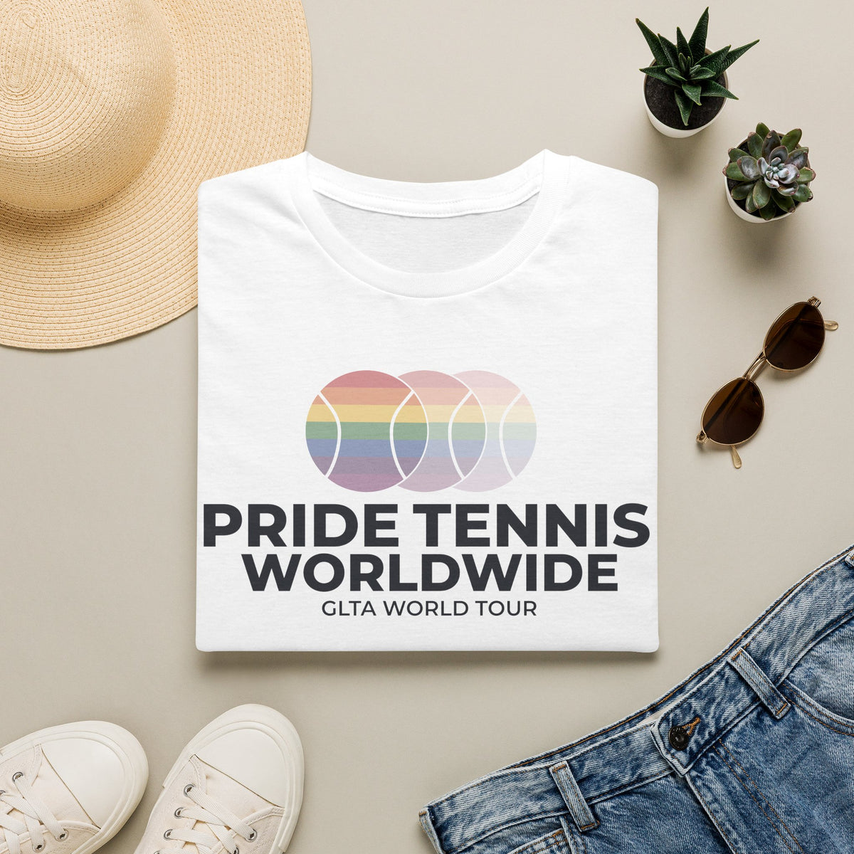 Fading Rainbow Ball Tee