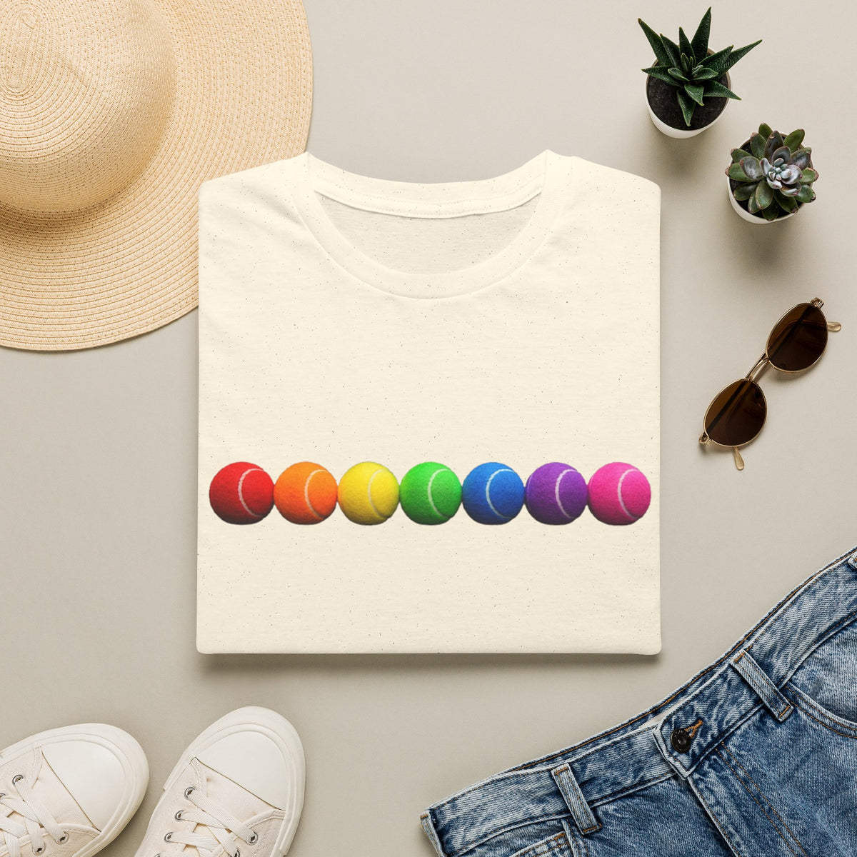 Rainbow Tennis Balls Tee