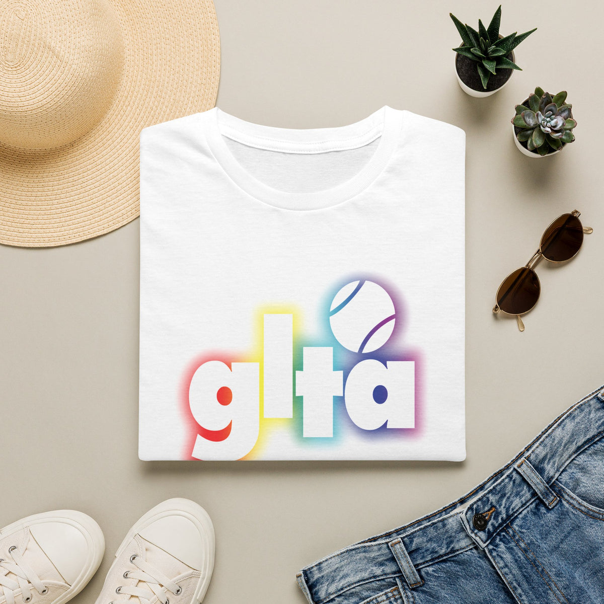 90s GLTA Retro Logo Blur Tee