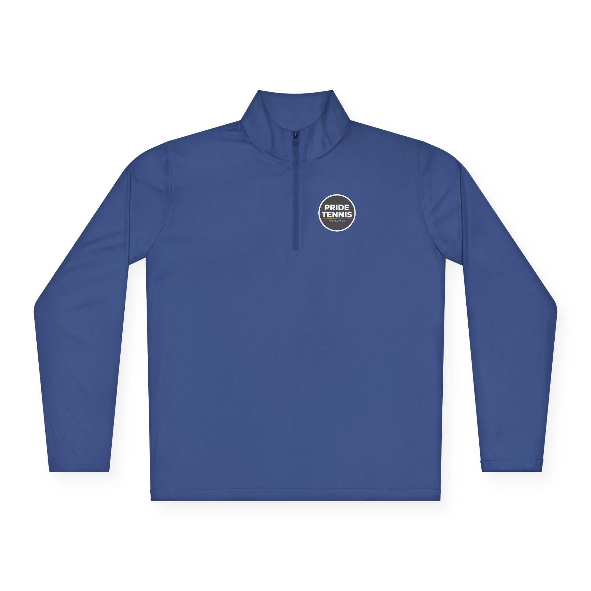Pride Tennis Quarter-Zip Pullover Front and Back