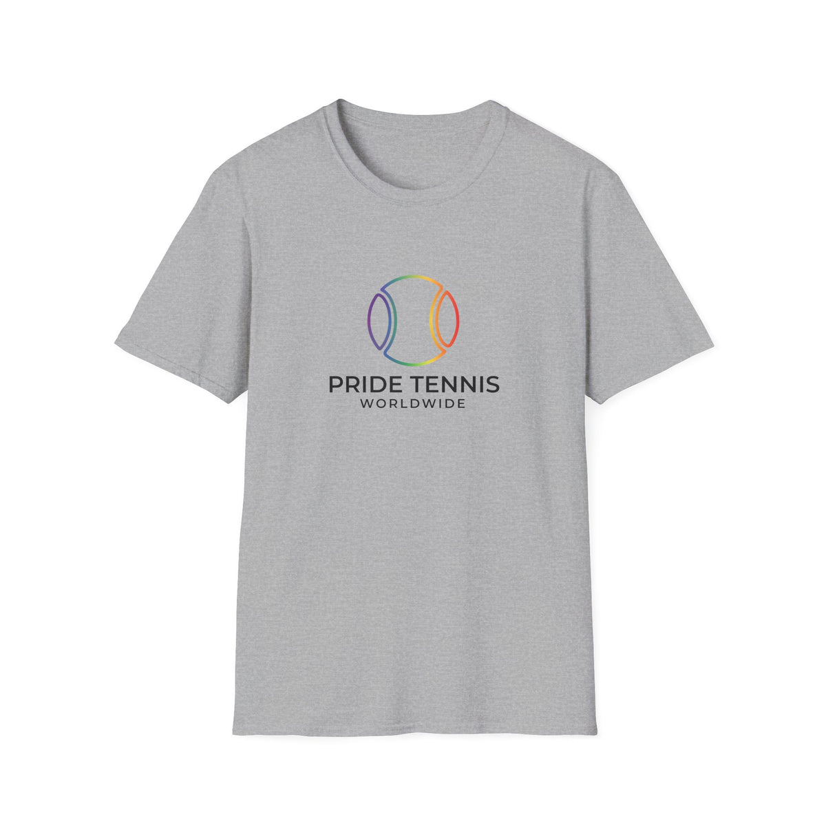 Pride Tennis T-Shirt — Rainbow Tennis Ball "Pride Tennis Worldwide" Tee