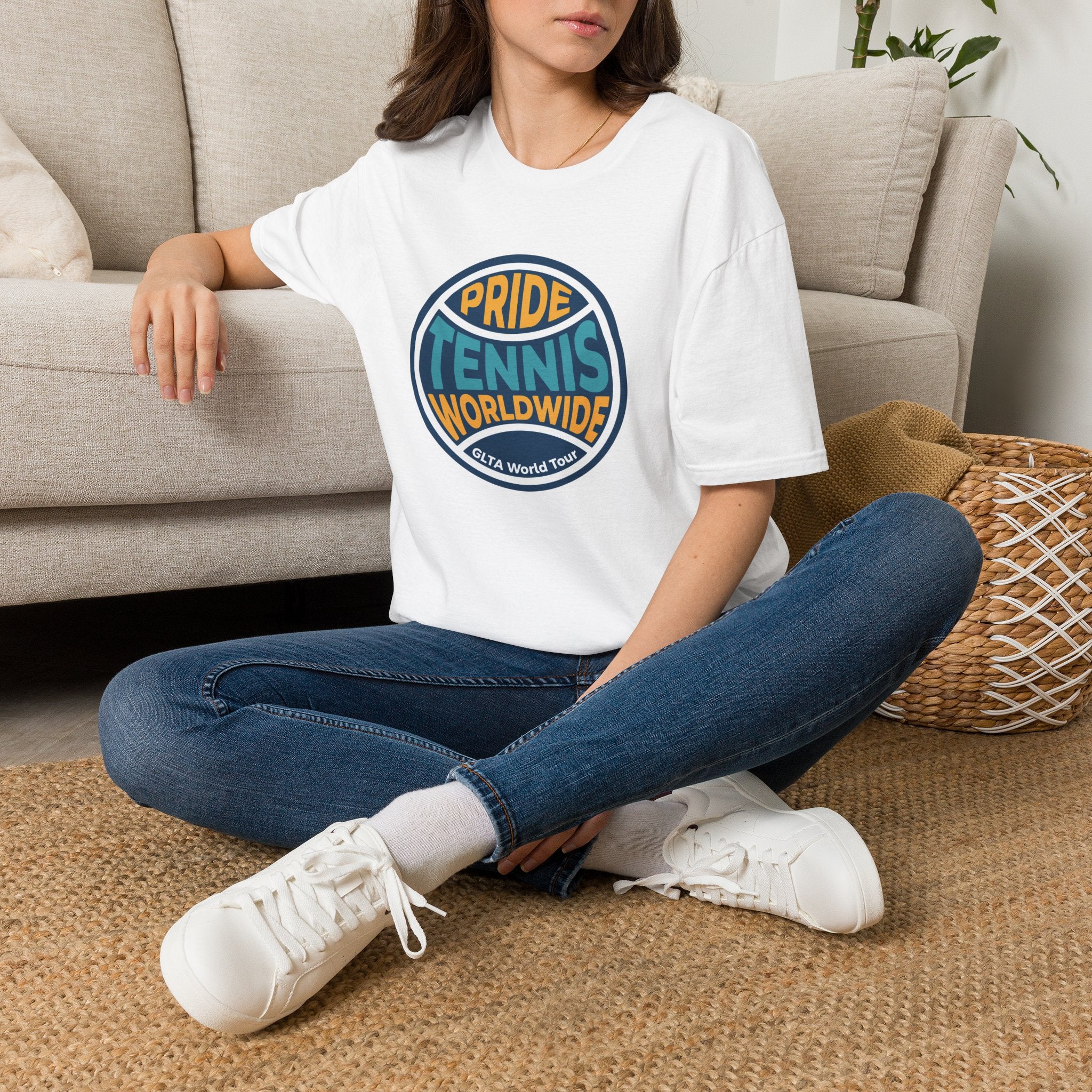Pride Tennis Tee Retro Circle Design Version 2