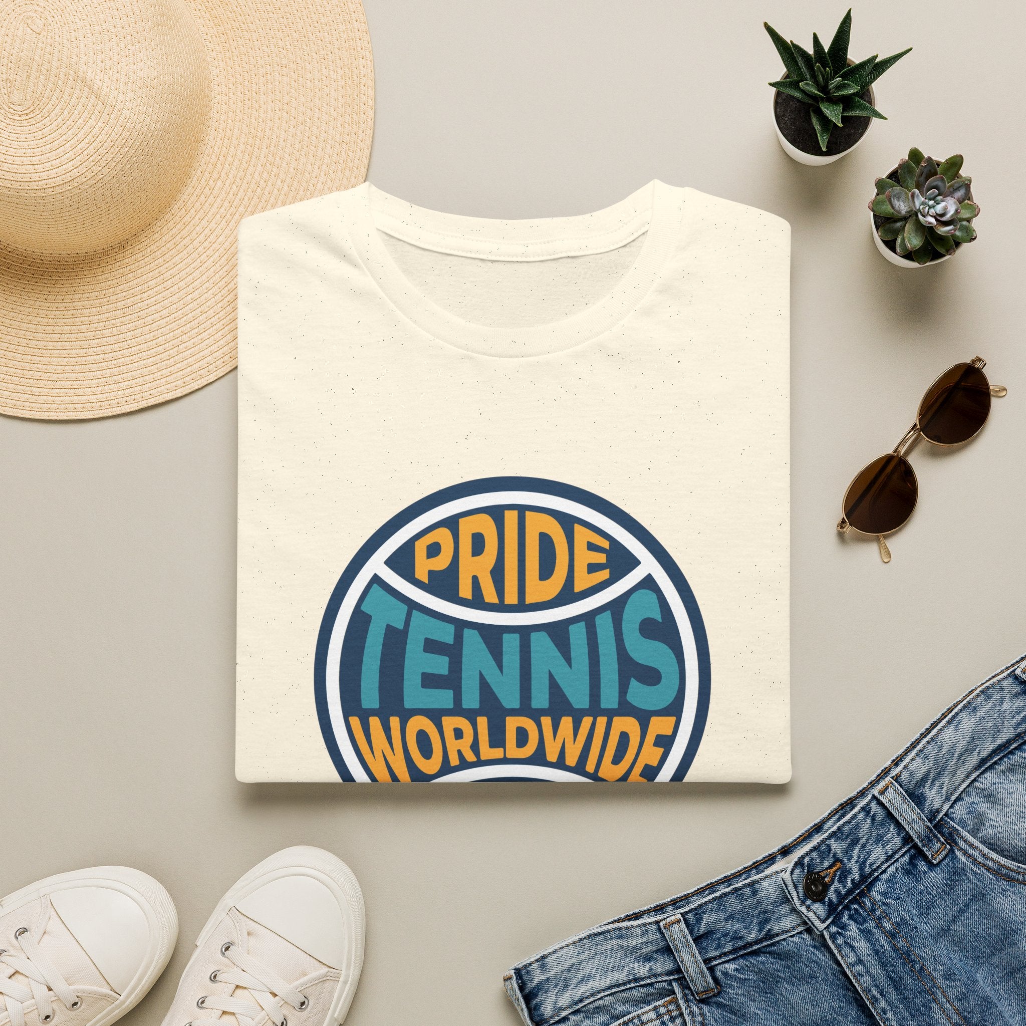 Pride Tennis Tee Retro Circle Design Version 2