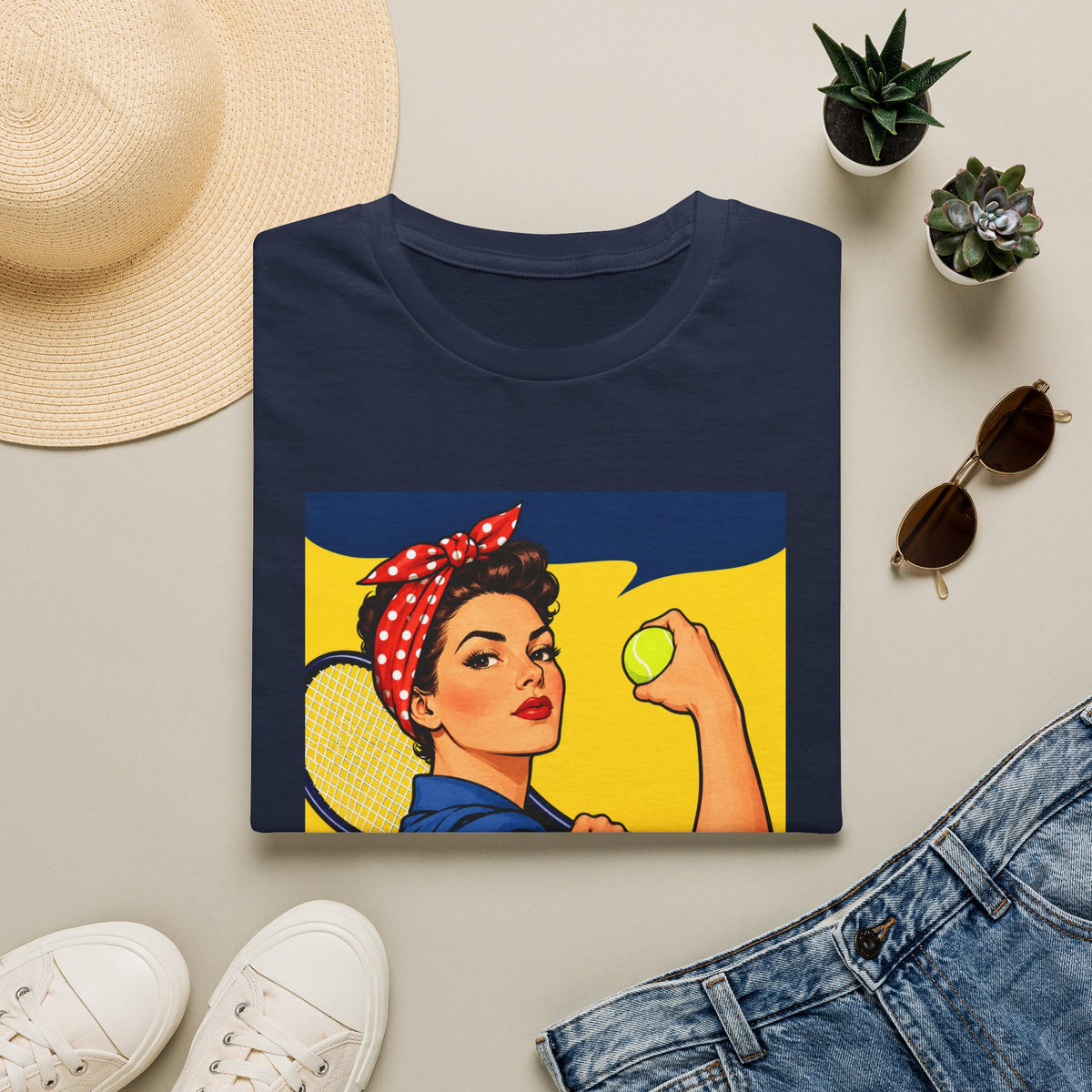 Rosie the Riveter Tennis Power T-Shirt