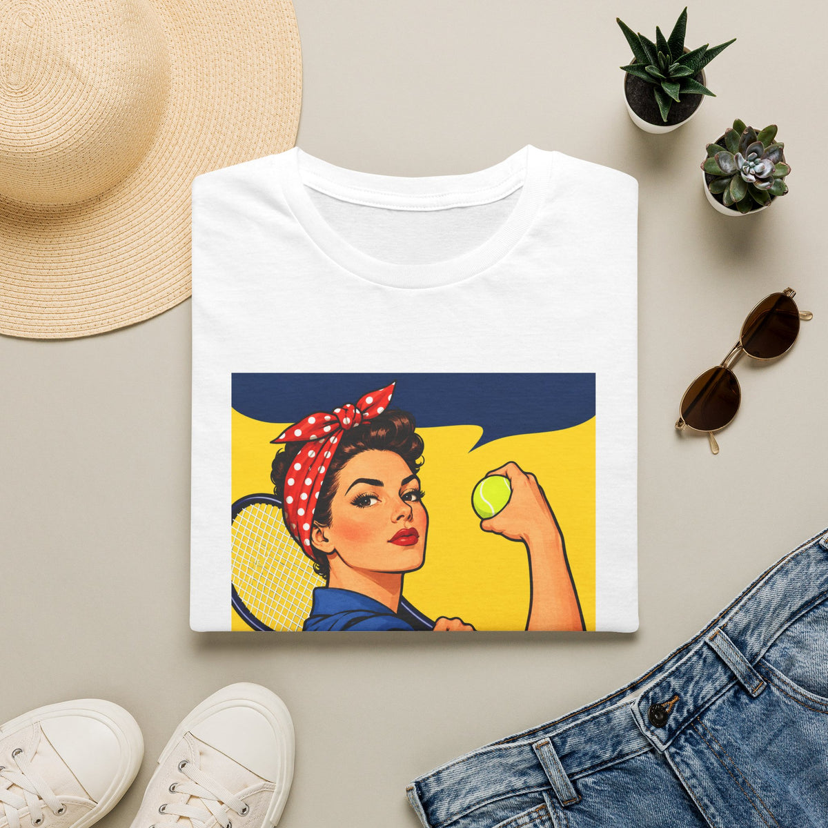 Rosie the Riveter Tennis Power T-Shirt