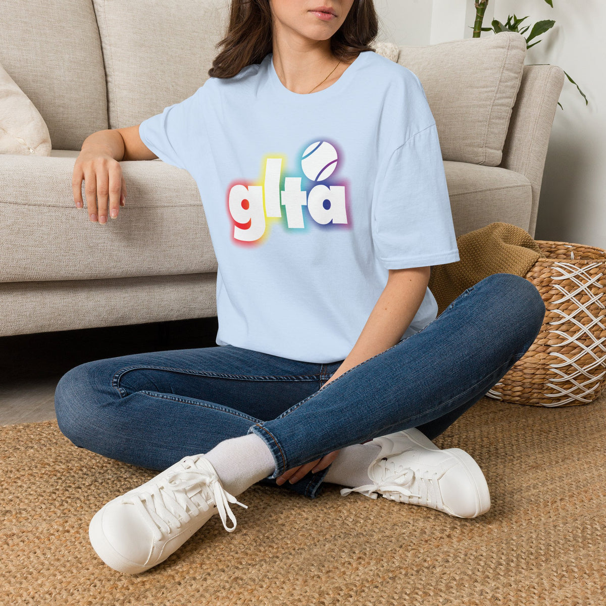 90s GLTA Retro Logo Blur Tee