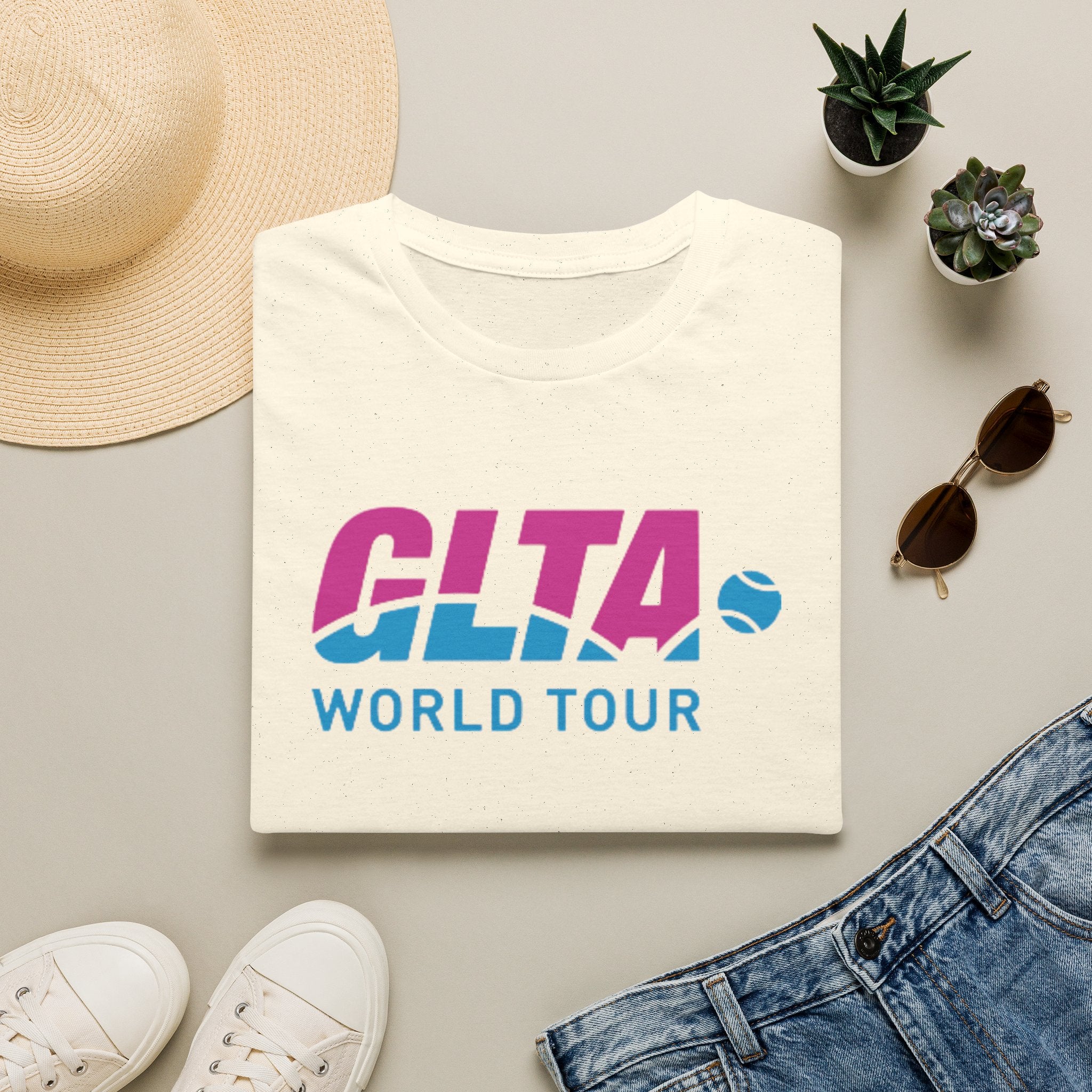 GLTA World Tour T-Shirt — Vintage Tennis Tour Logo Tee