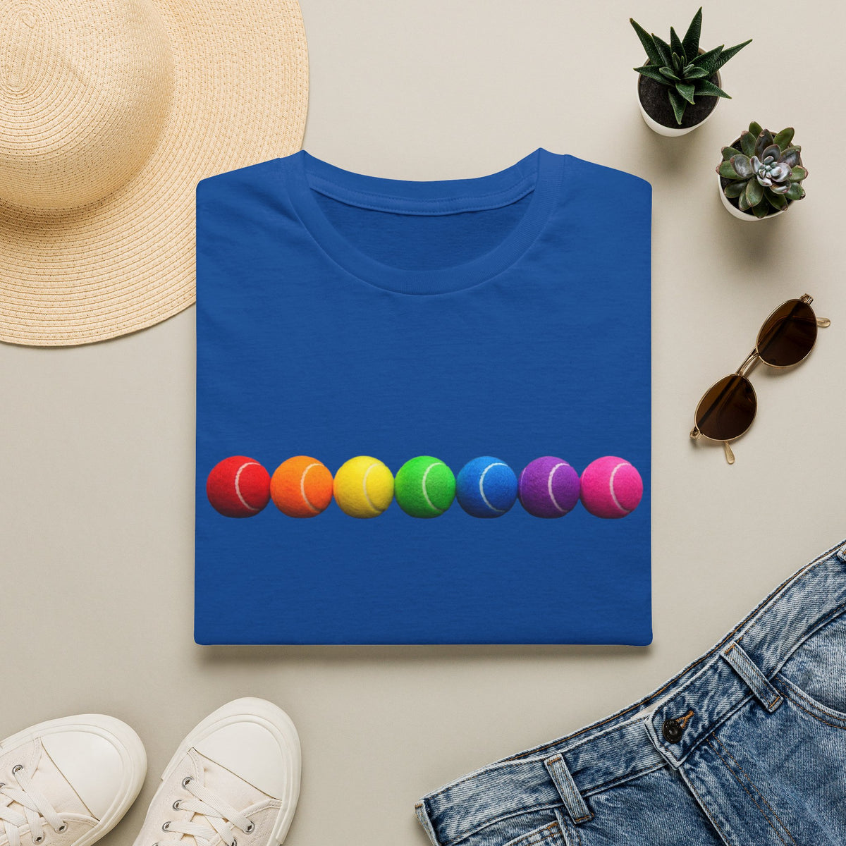 Rainbow Tennis Balls Tee