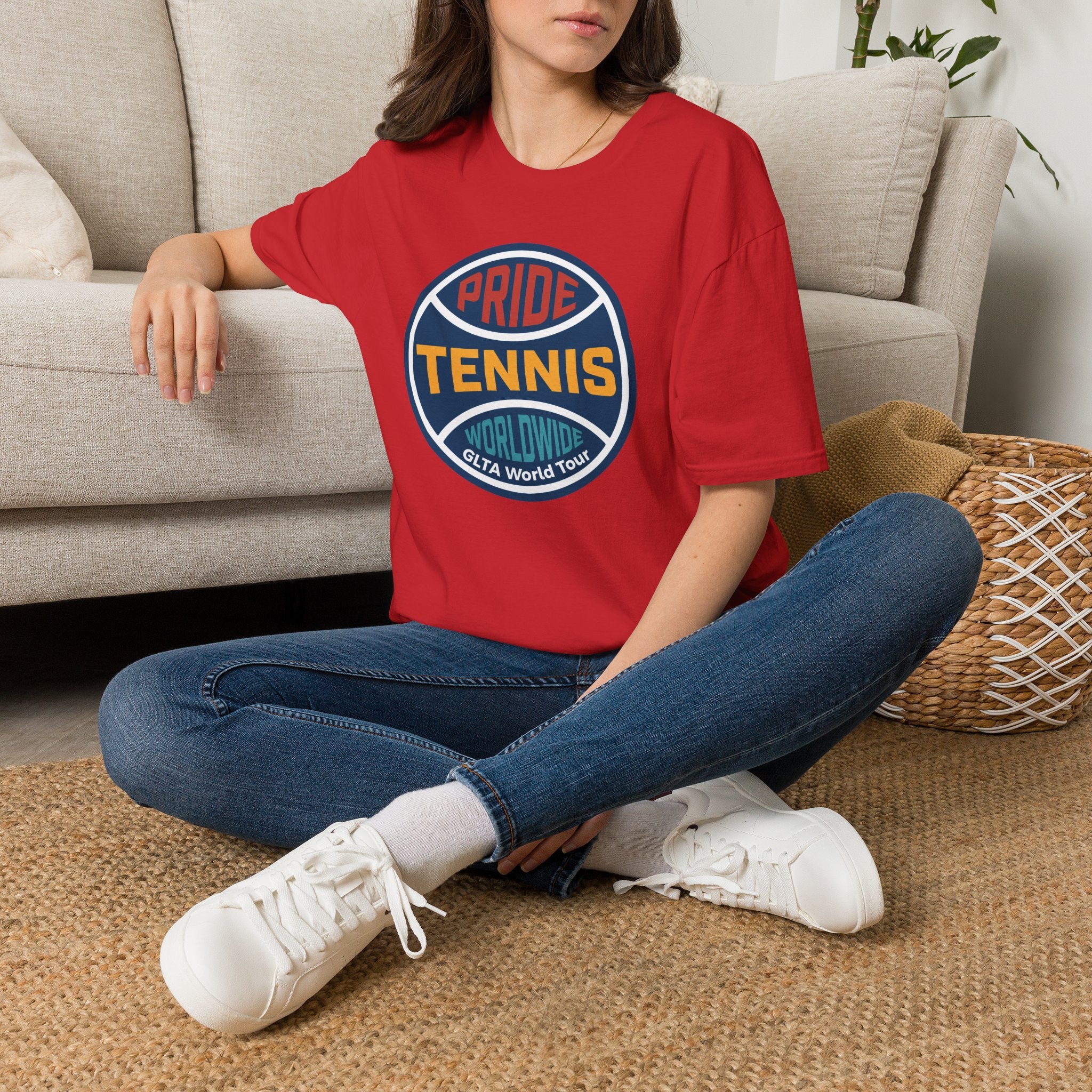 Pride Tennis Retro Circle Logo Version 1